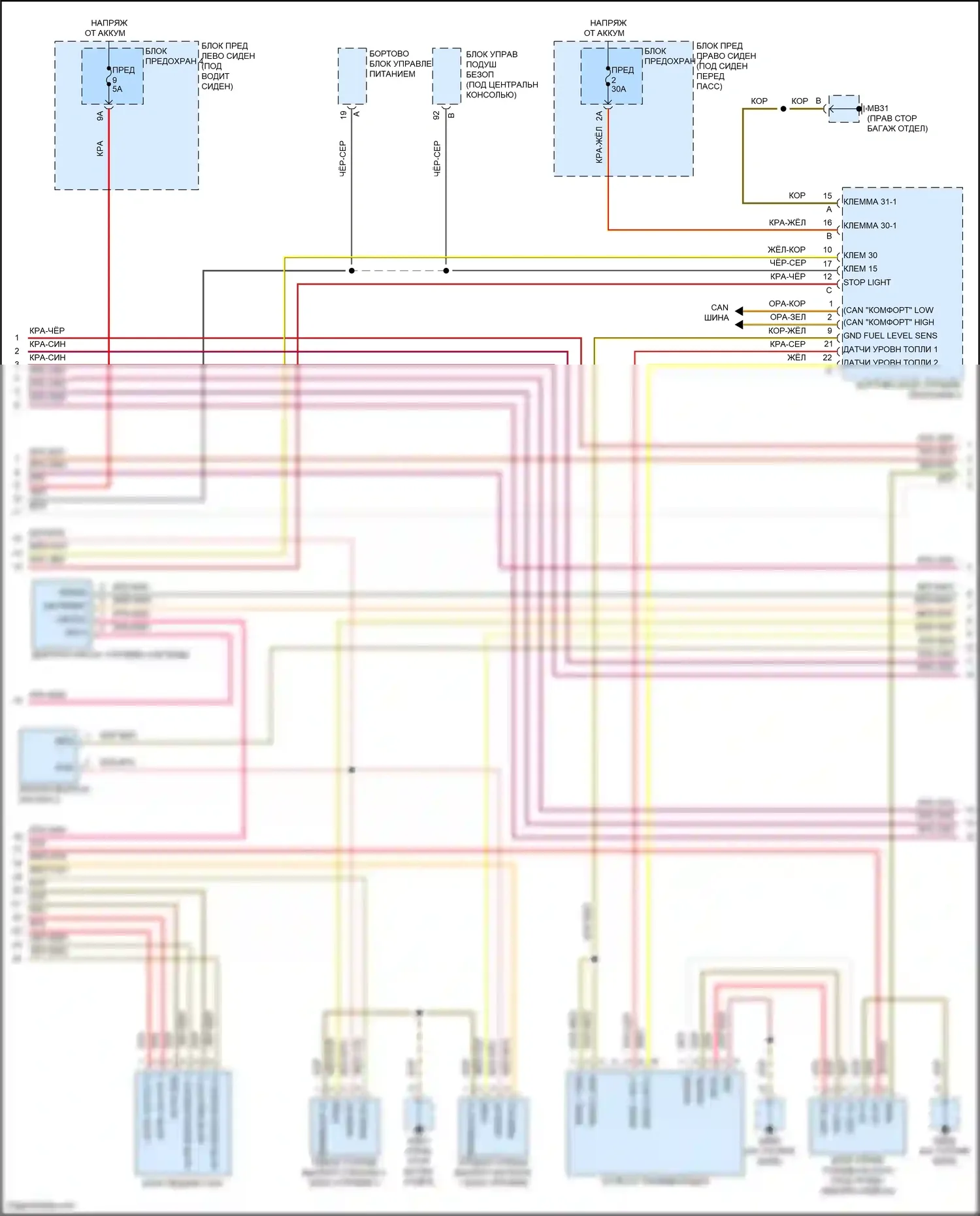 Panamera Turbo S Porsche 971 рестайлинг (2020-2023): Электросхема двигателя 4.0л турбо (7 из 9) 