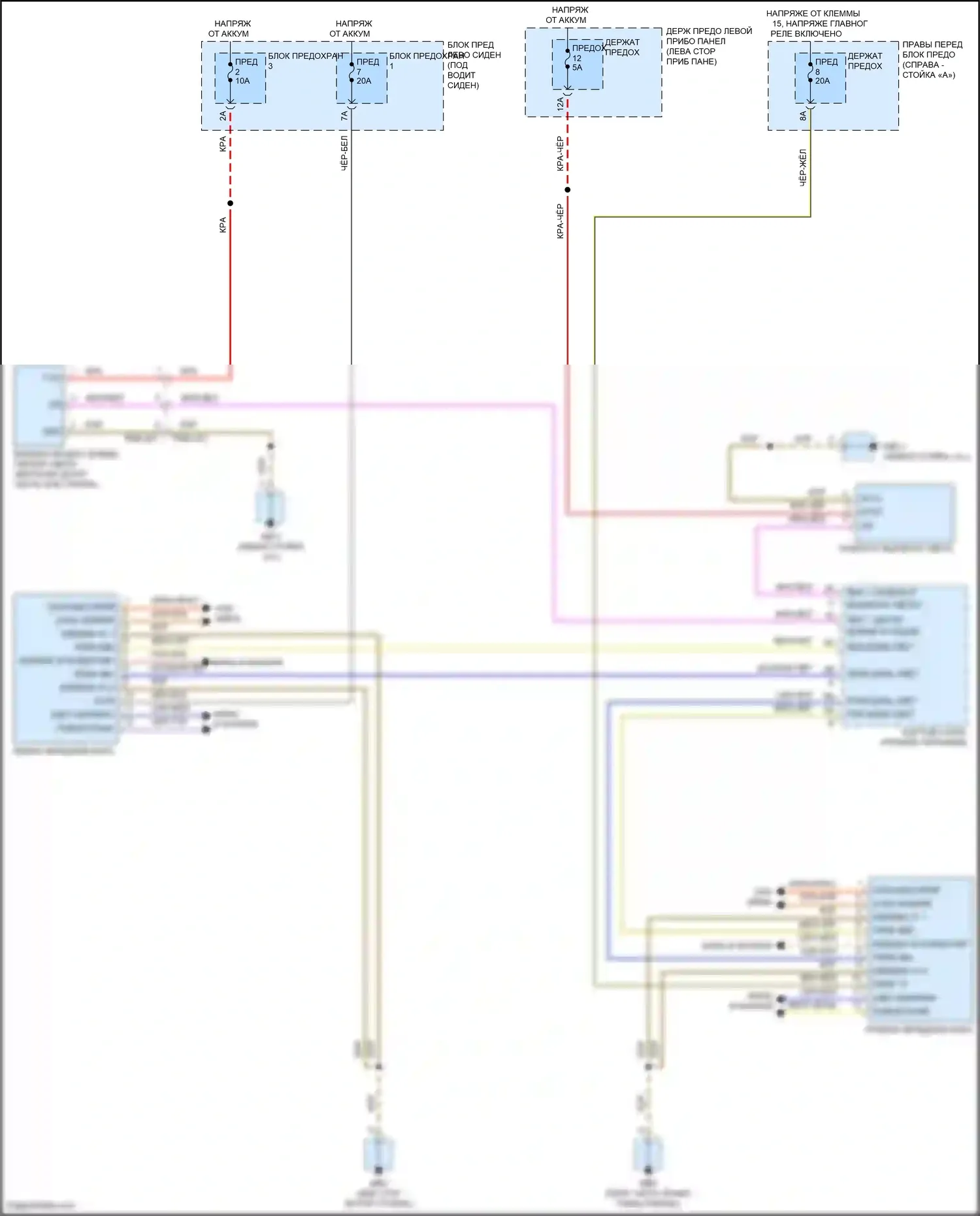 Panamera Turbo S Porsche 971 рестайлинг (2020-2023): Электросхема фар, без фар light diode 