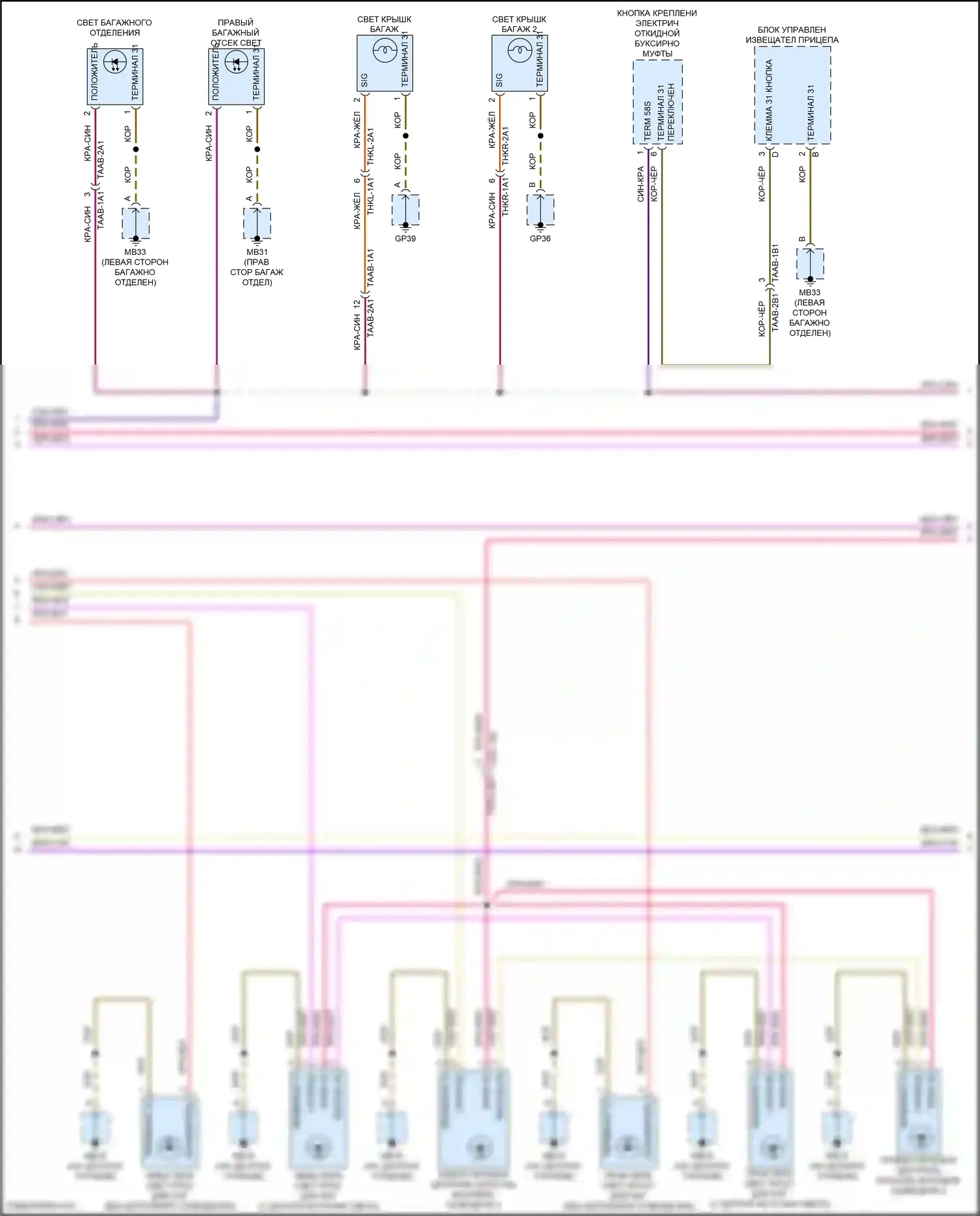 Panamera Turbo S Porsche 971 рестайлинг (2020-2023): Электросхема освещения салона (2 из 7) 