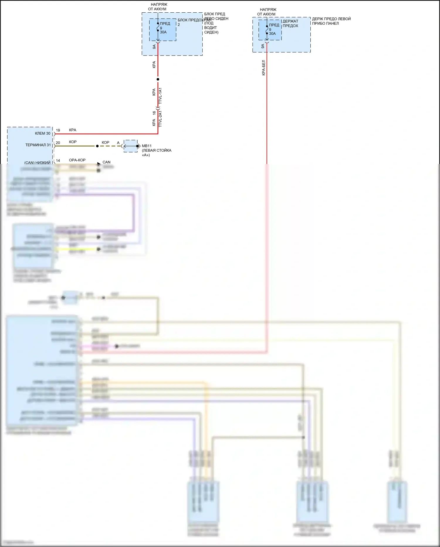 Panamera Turbo S Porsche 971 рестайлинг (2020-2023): Электросхема памяти рулевой колонки 