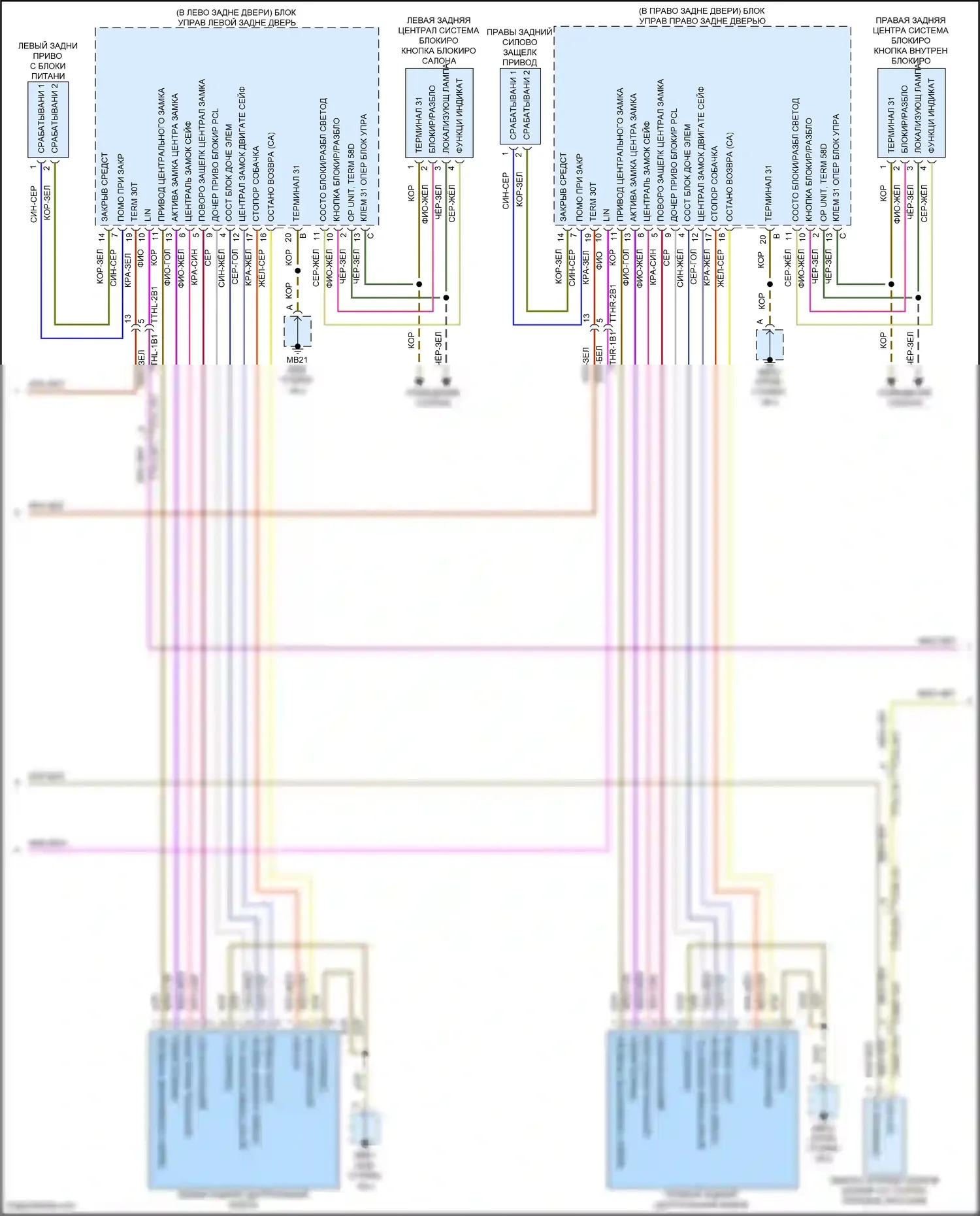 Panamera Turbo S Porsche 971 рестайлинг (2020-2023): Сигнализации электросхема (3 из 4) 