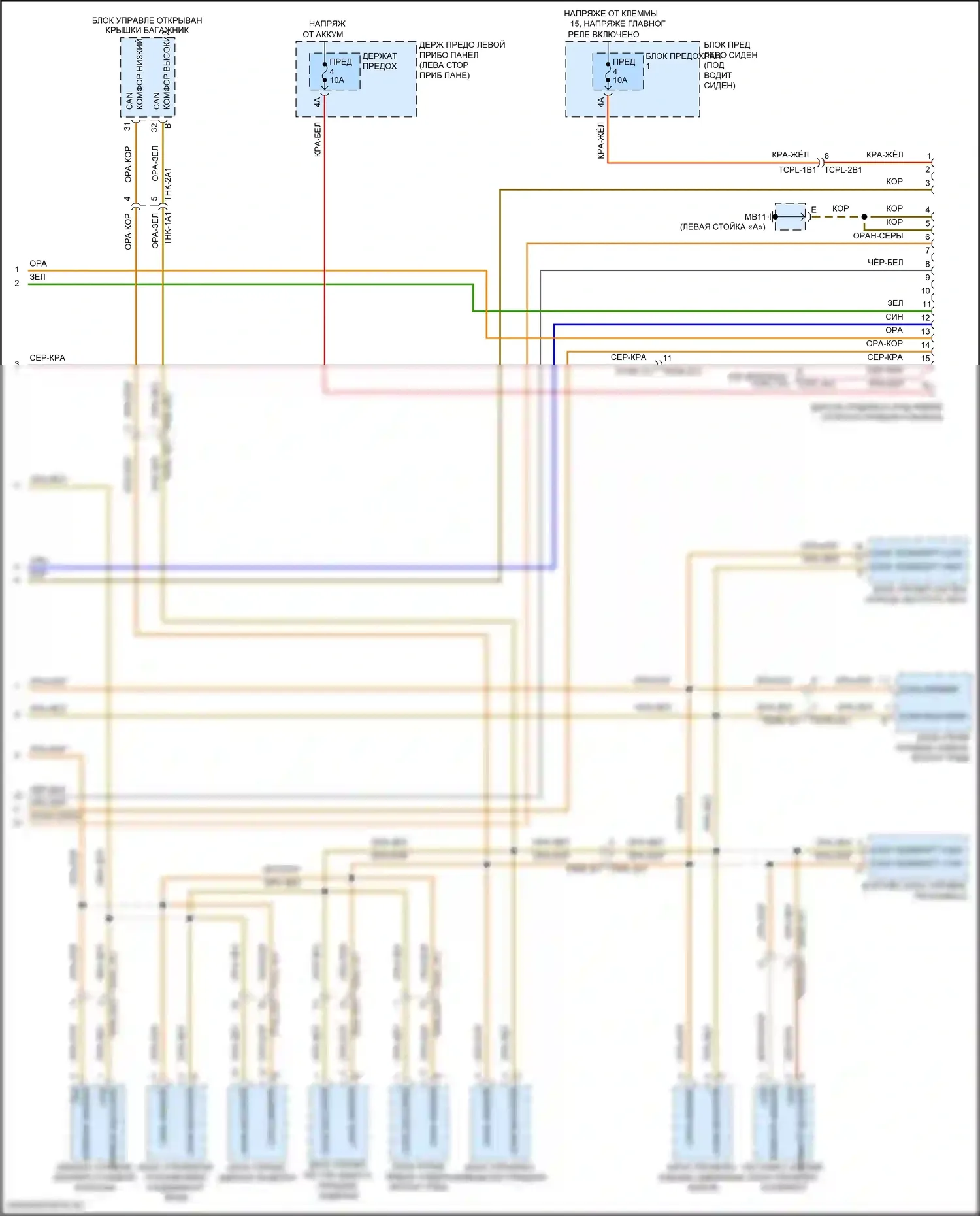Panamera Turbo S Porsche 971 (2016-2020): Can шина электросхема (5 из 5) 