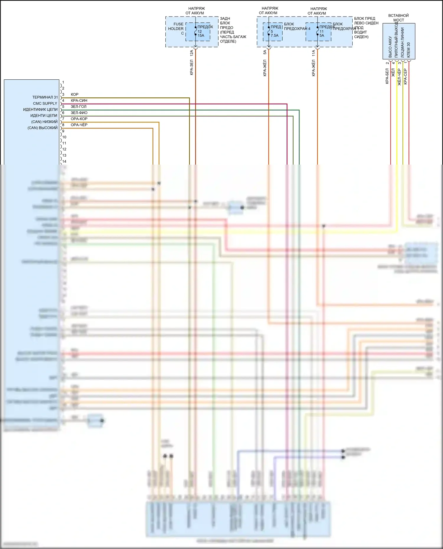 Panamera Turbo S Porsche 971 (2016-2020): Электросхема двигателя 2.9л твин турбо гибрид, электросхема гибридной системы (1 из 4) 