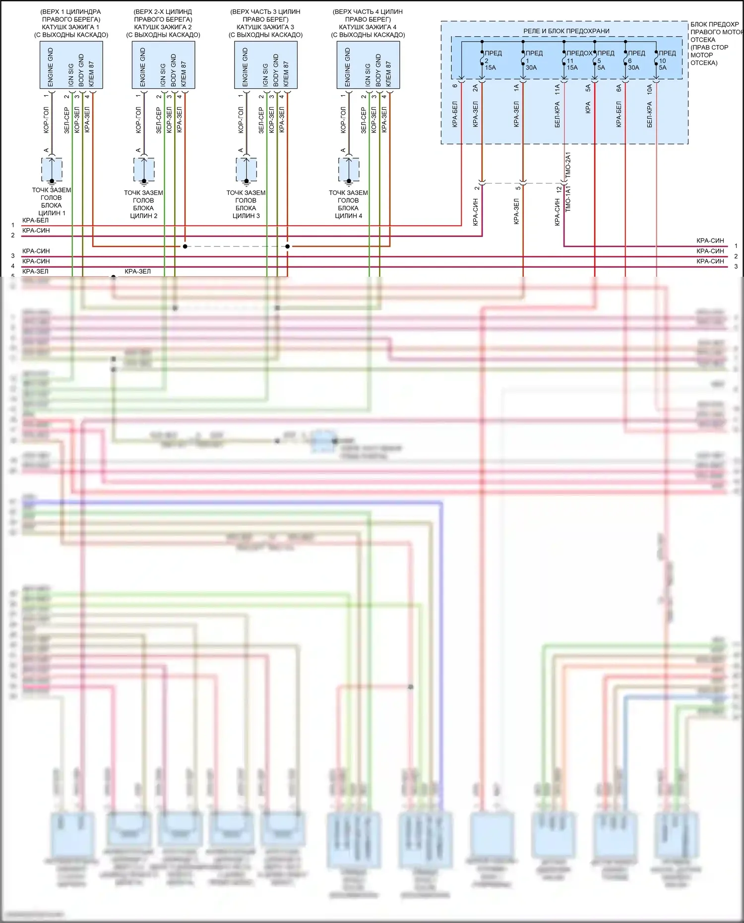 Panamera Turbo S Porsche 971 (2016-2020): Электросхема двигателя 4.0л твин турбо гибрид, электросхема органов управления двигателем (4 из 9) 