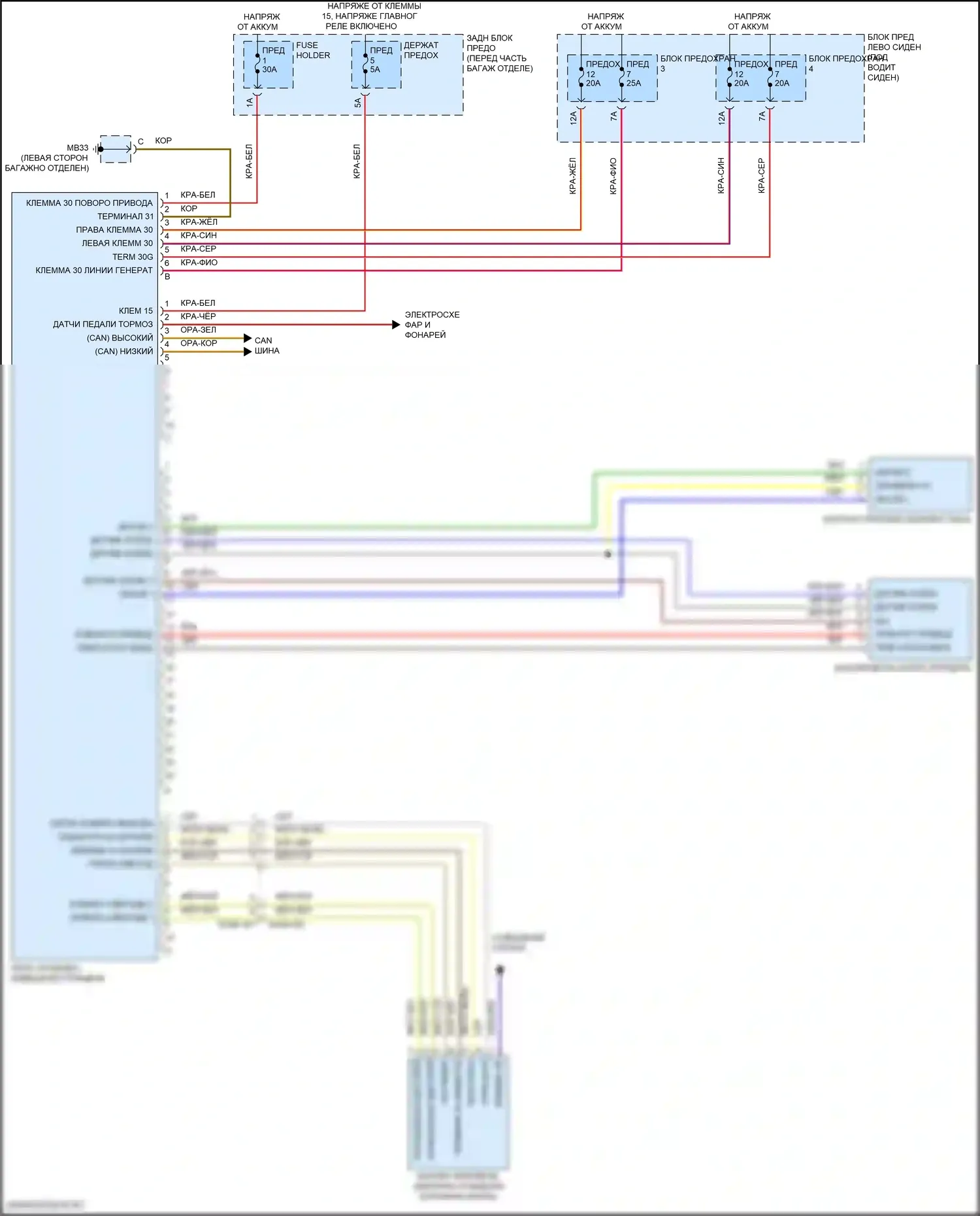 Panamera Turbo S Porsche 971 (2016-2020): Электросхема буксировки прицепа 