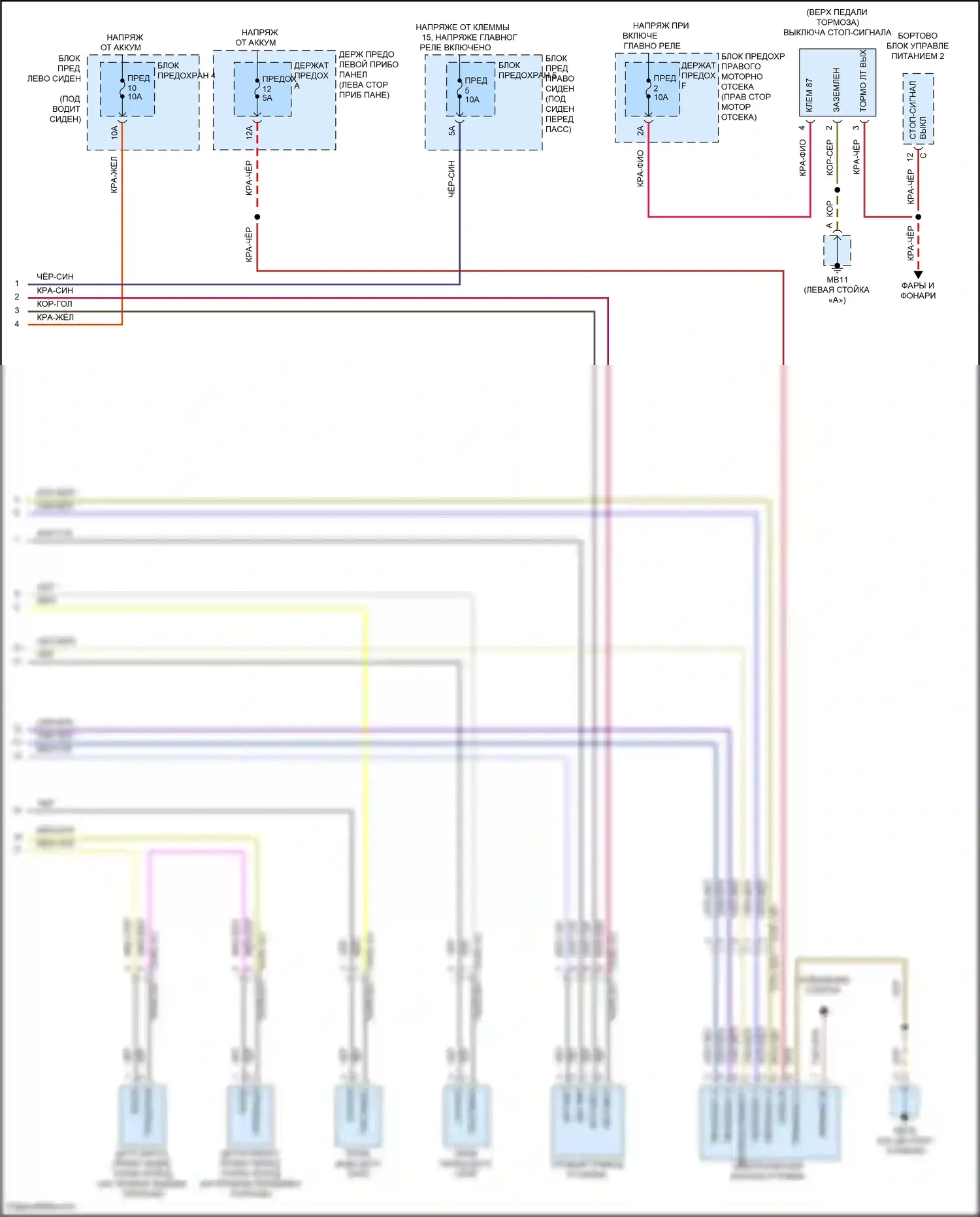 Panamera Turbo Porsche 971 (2016-2020): Антиблокировочная система abs электросхема (2 из 2) 