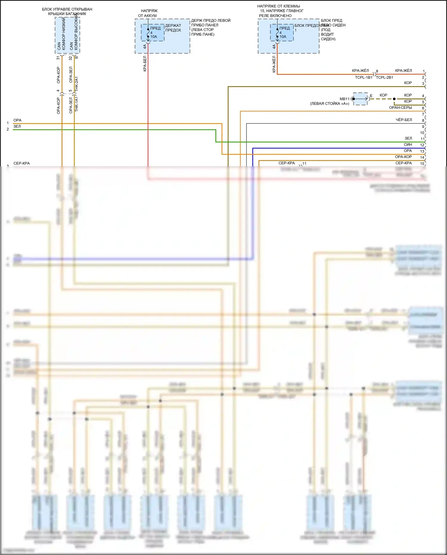 Panamera Turbo Porsche 971 (2016-2020): Can шина электросхема (5 из 5) 