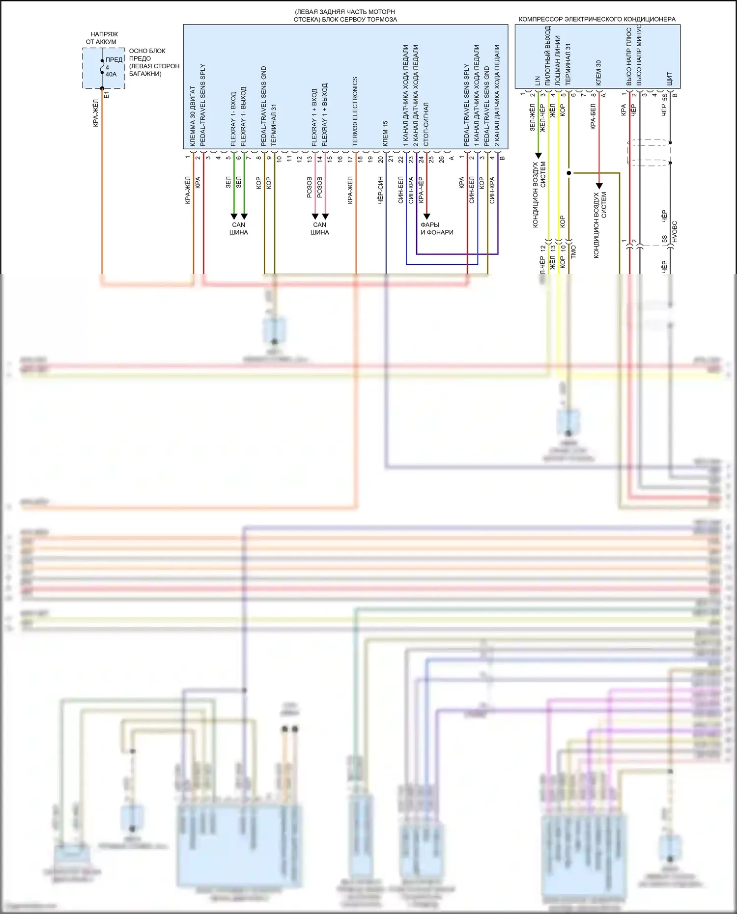 Panamera Turbo Porsche 971 (2016-2020): Электросхема двигателя 2.9л твин турбо гибрид, электросхема гибридной системы (2 из 4) 