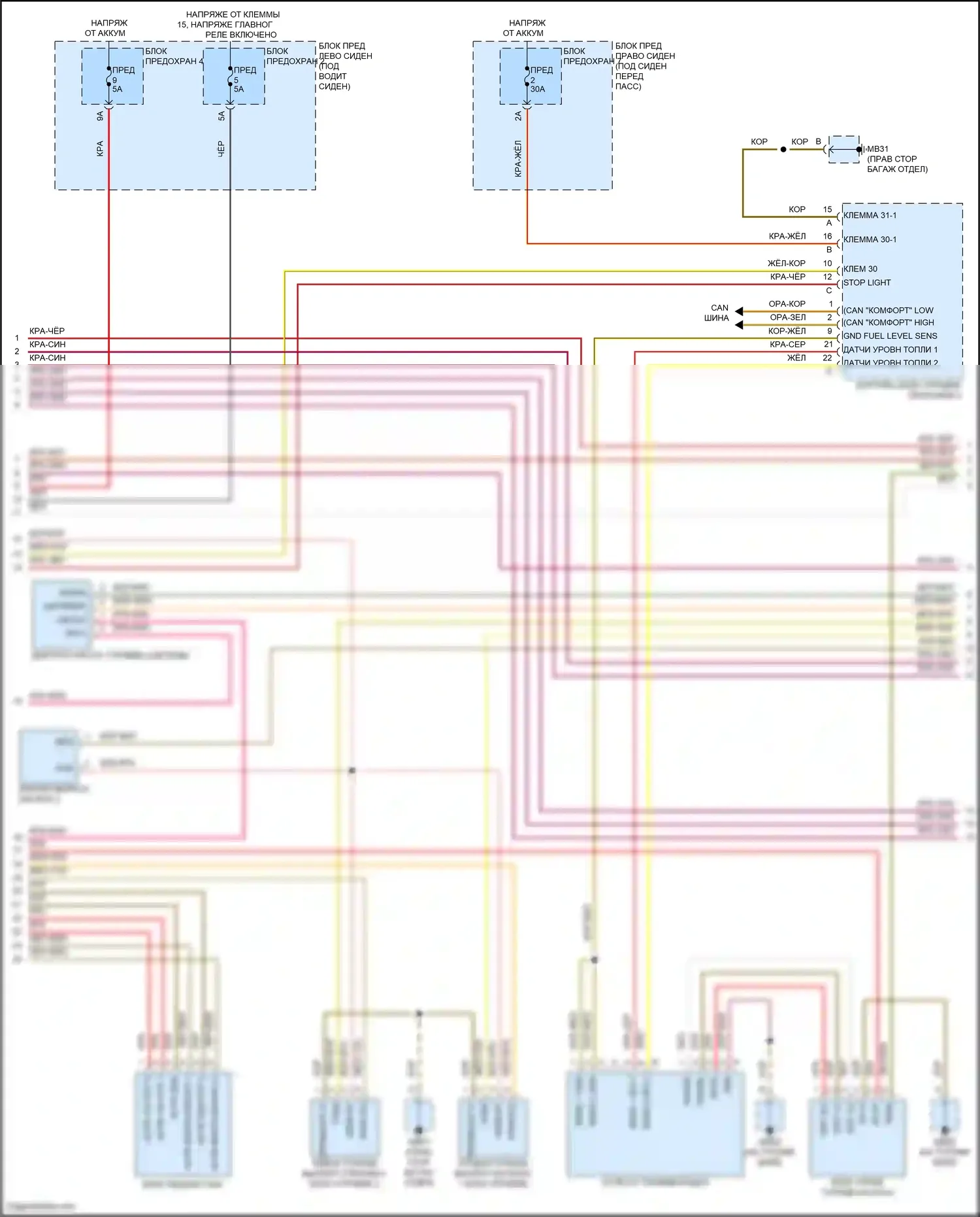 Panamera Turbo Porsche 971 (2016-2020): Электросхема двигателя 4.0л турбо (7 из 9) 