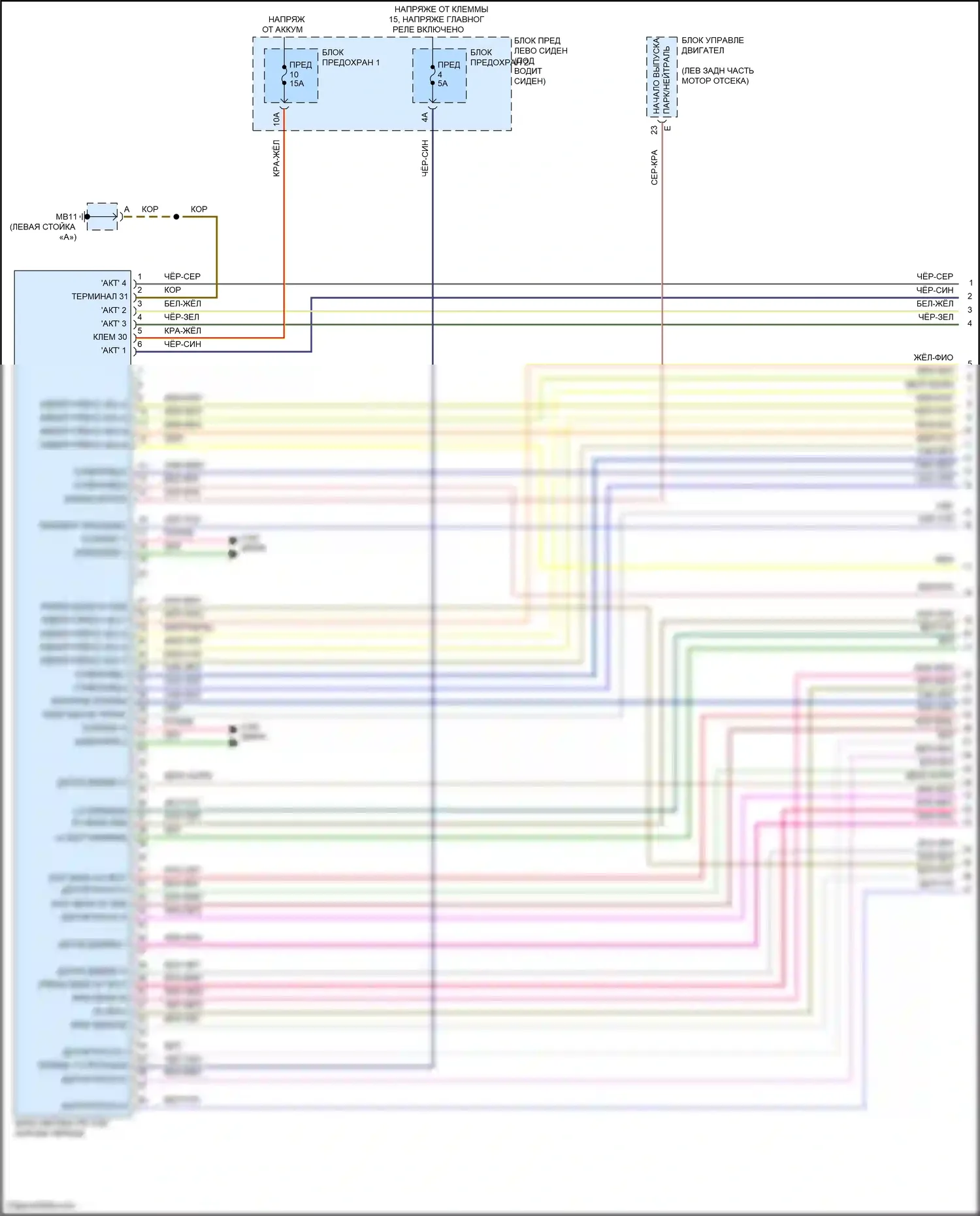 Panamera Turbo Porsche 971 (2016-2020): Электросхема автоматической коробки передач (1 из 2) 