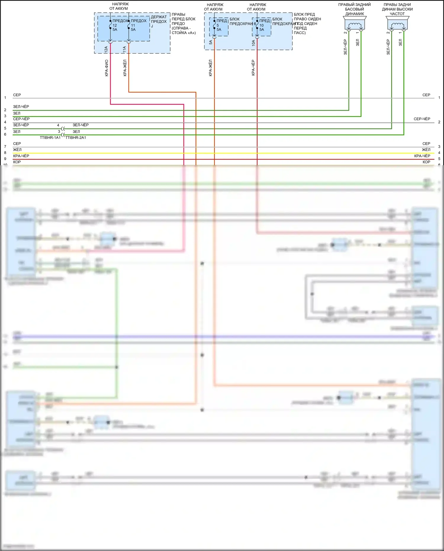 Panamera Turbo Porsche 971 (2016-2020): Электросхема базовой магнитолы (2 из 4) 