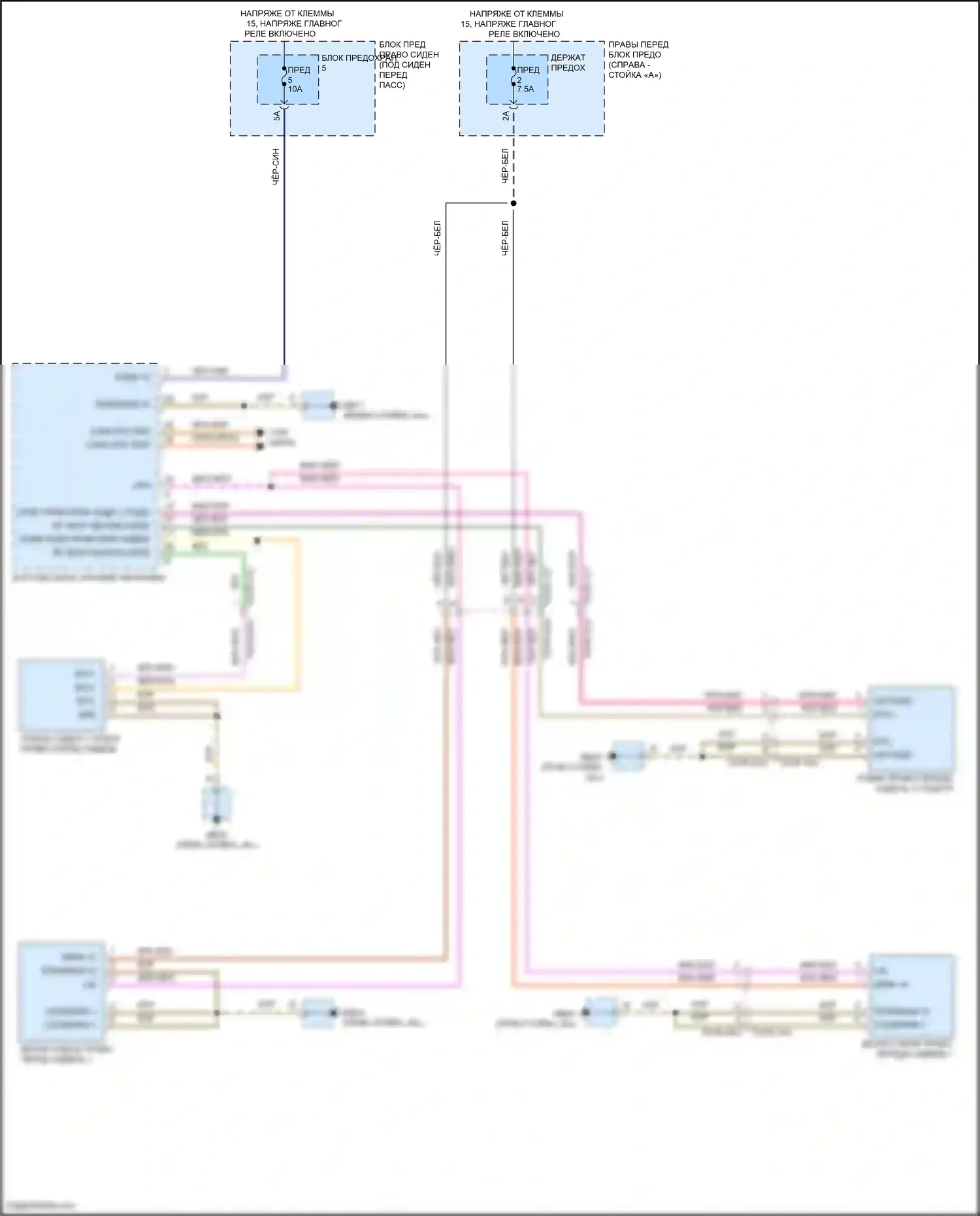 Panamera Turbo Porsche 971 (2016-2020): Электросхема обогреваемого сиденья переднего пассажира 