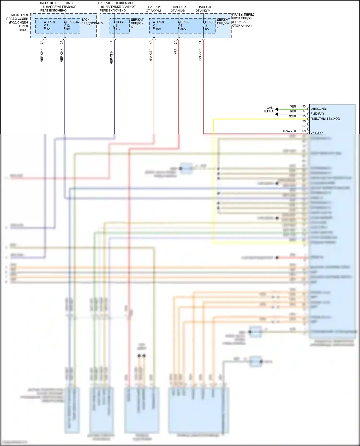 Panamera Porsche 971 рестайлинг (2020-2023): Электросхема двигателя 4.0l турбо гибрид, электросхема гибридной системы (4 из 4) 
