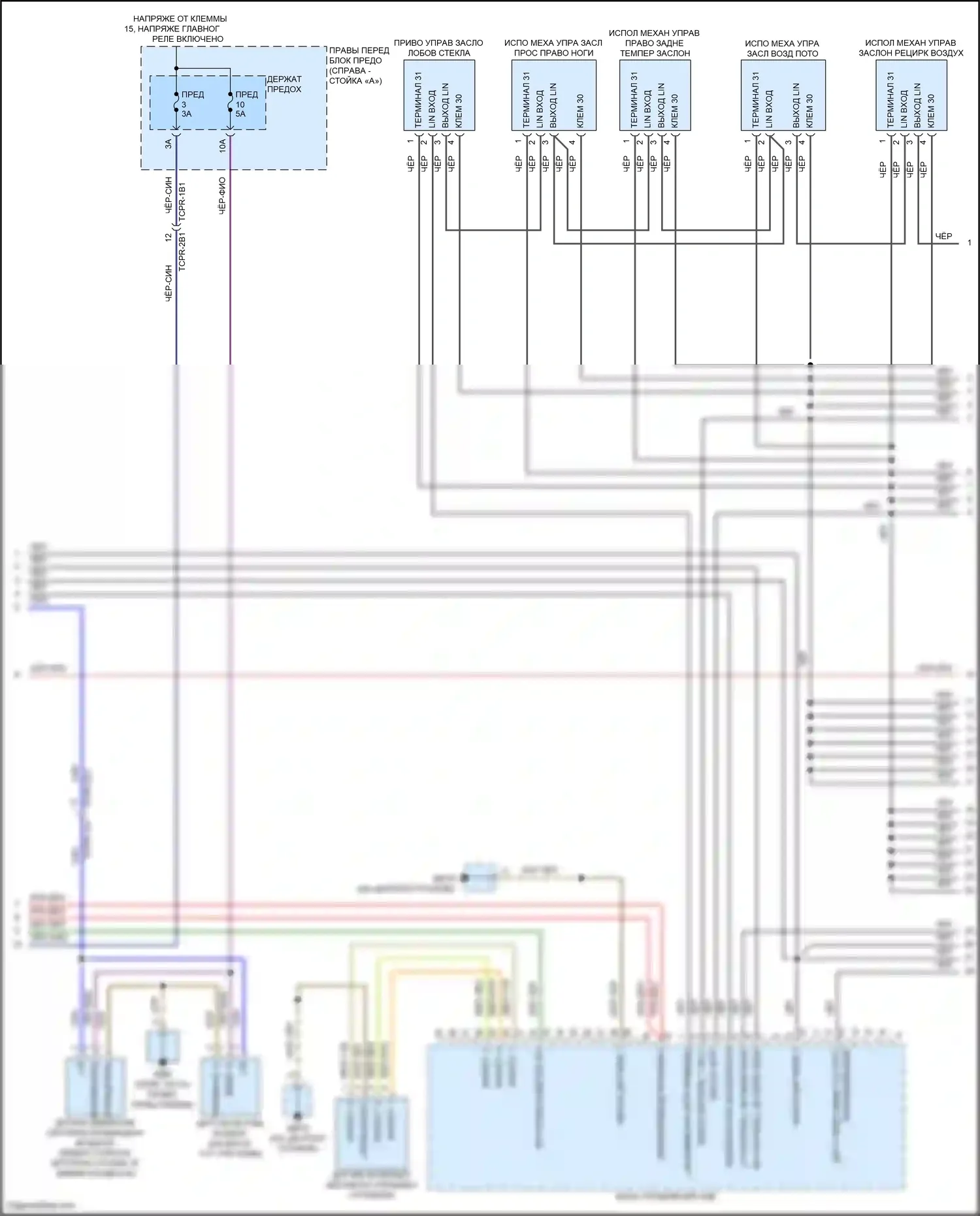 Panamera Porsche 971 рестайлинг (2020-2023): Электросхема климат контроля (3 из 8) 