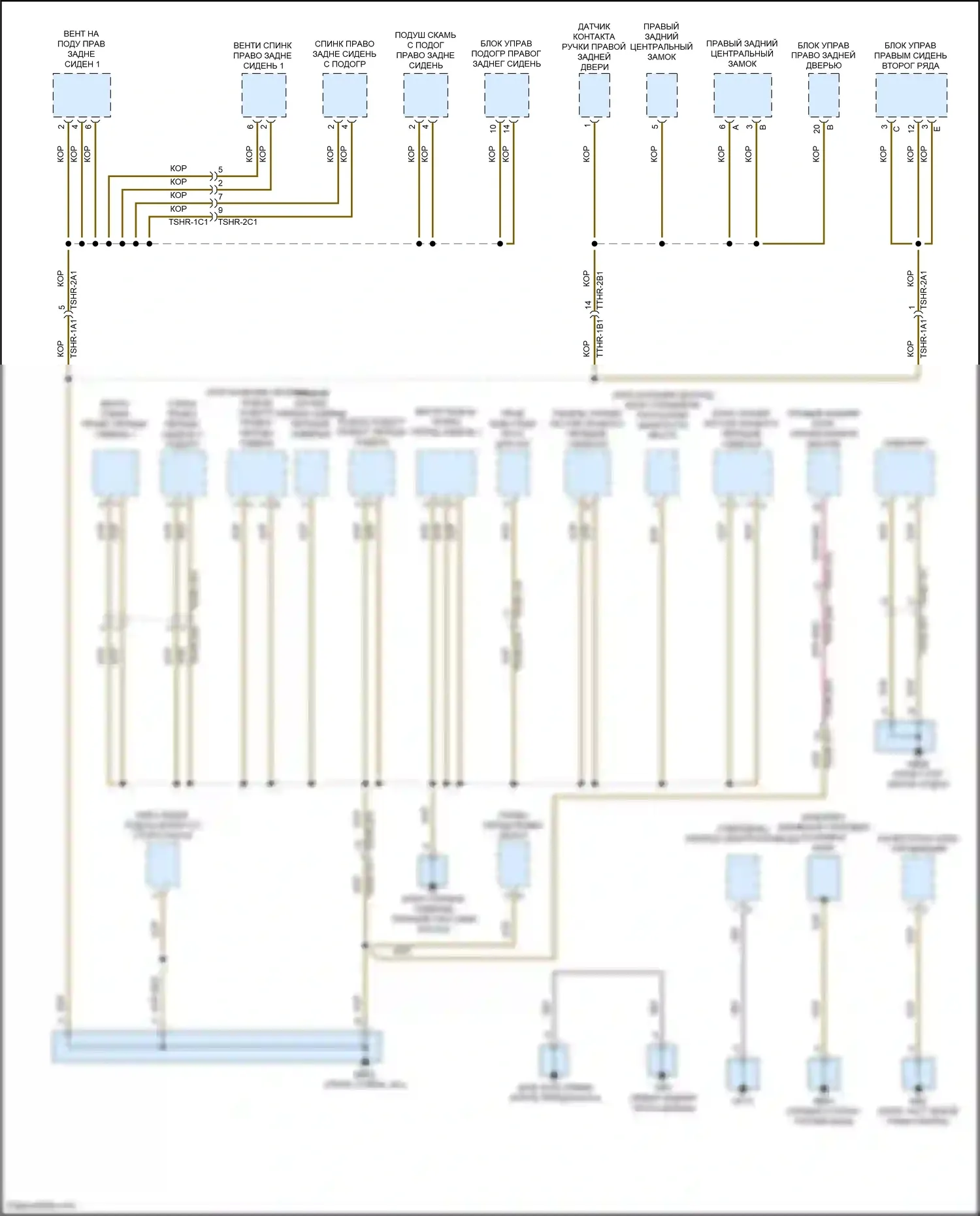 Panamera Porsche 971 рестайлинг (2020-2023): Электросхема разводки массы (4 из 6) 