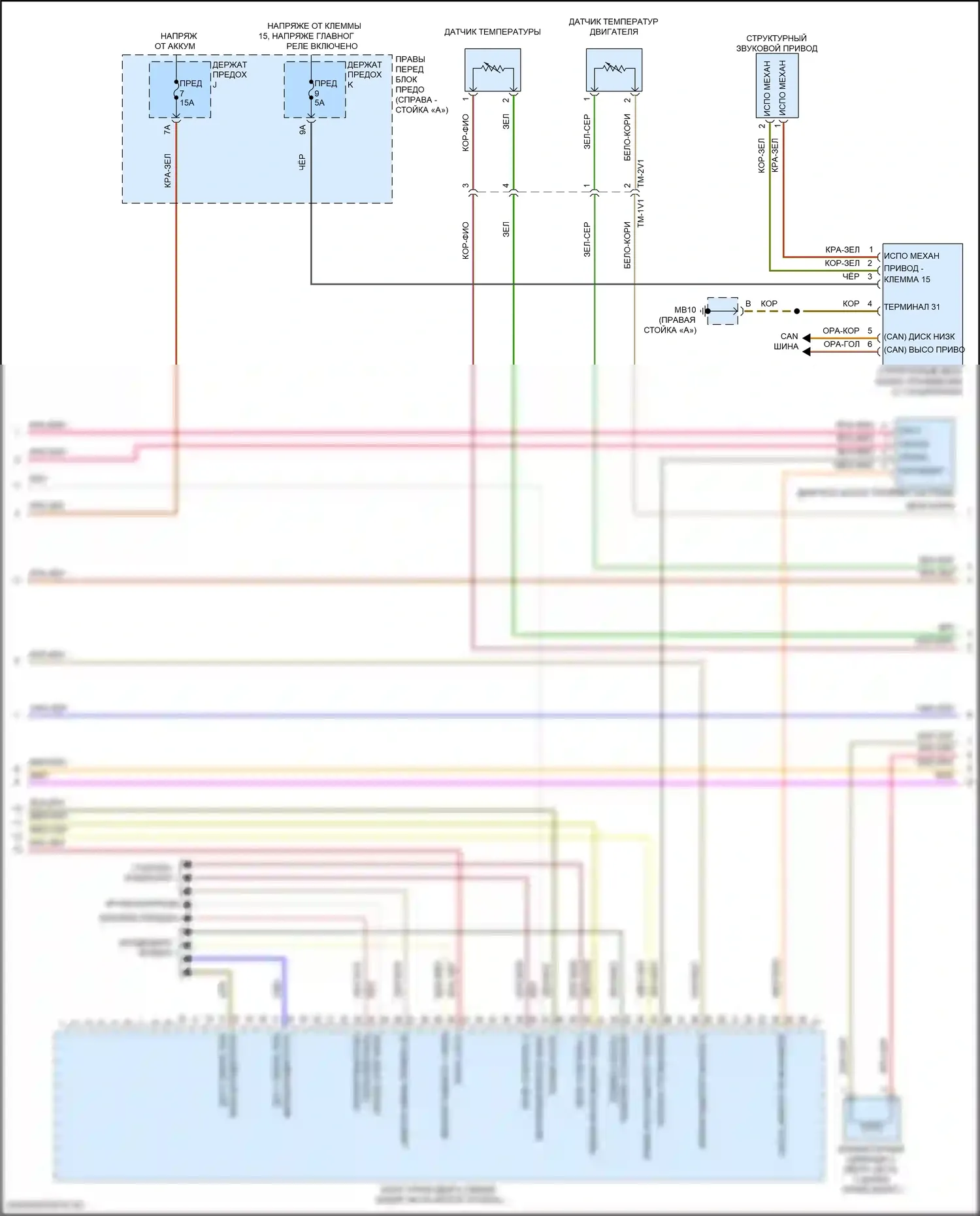 Panamera Porsche 971 (2016-2020): Электросхема двигателя 3,0л турбо (7 из 8) 