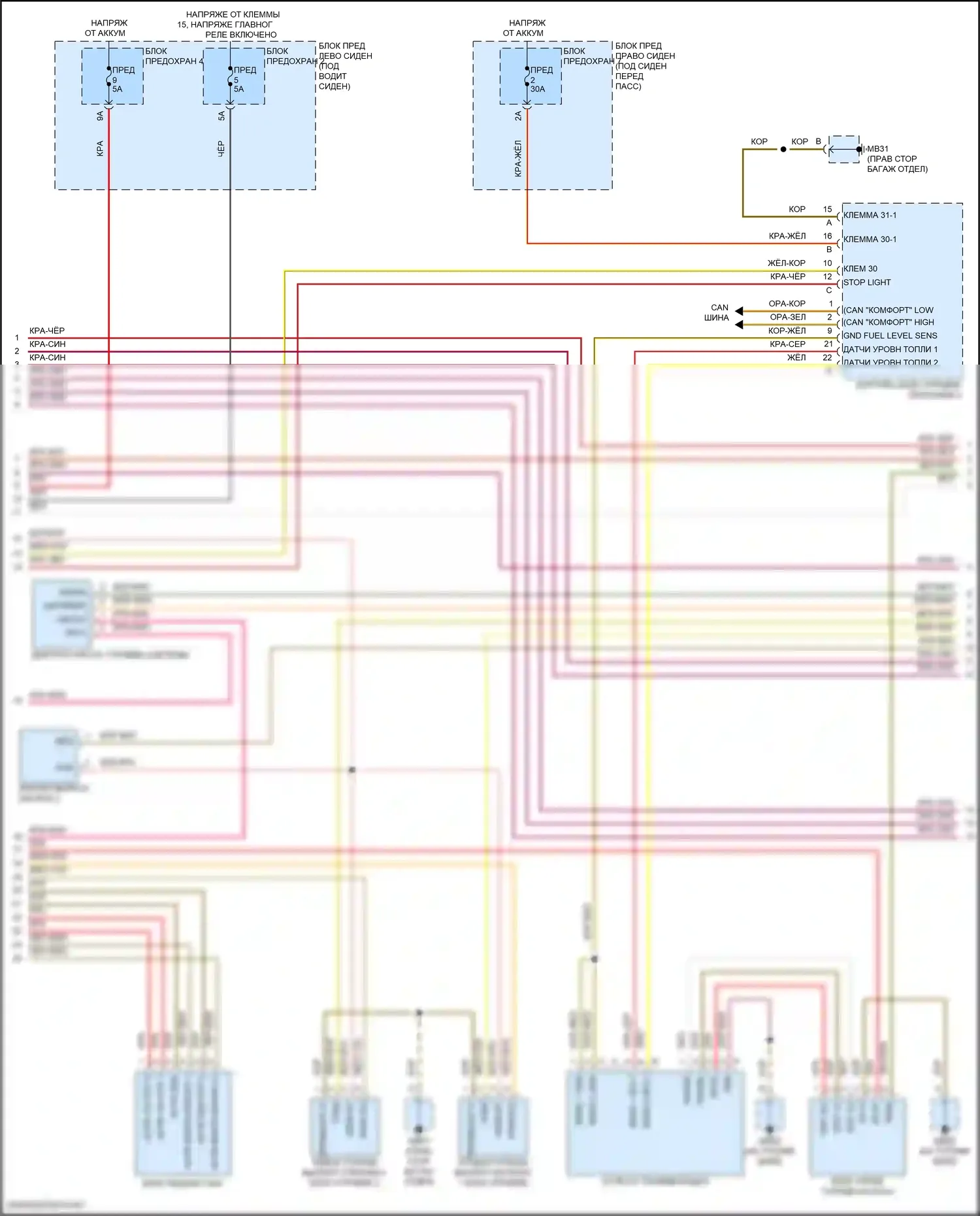 Panamera Porsche 971 (2016-2020): Электросхема двигателя 4.0л твин турбо гибрид, электросхема органов управления двигателем (7 из 9) 