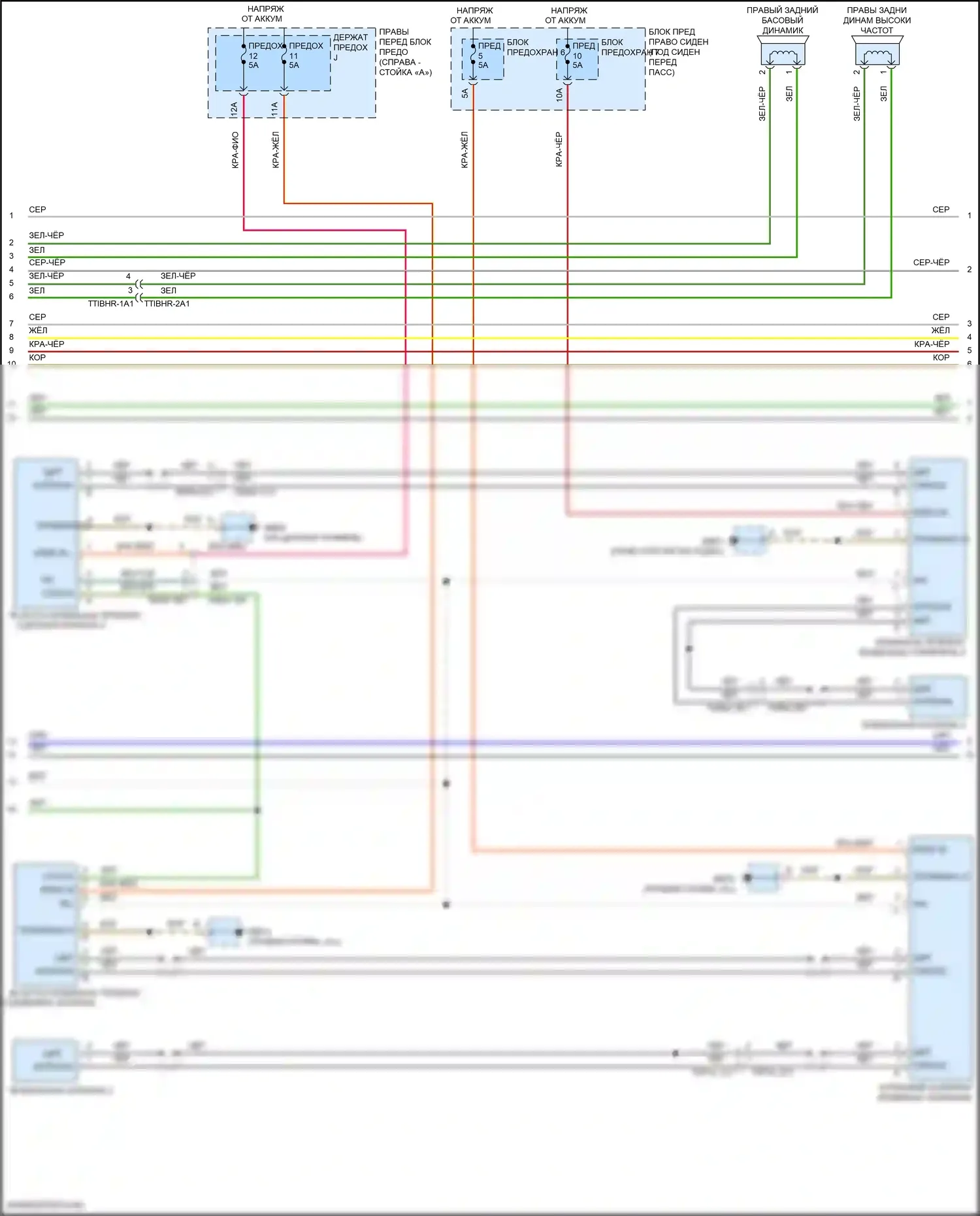 Panamera Porsche 971 (2016-2020): Электросхема базовой магнитолы (2 из 4) 