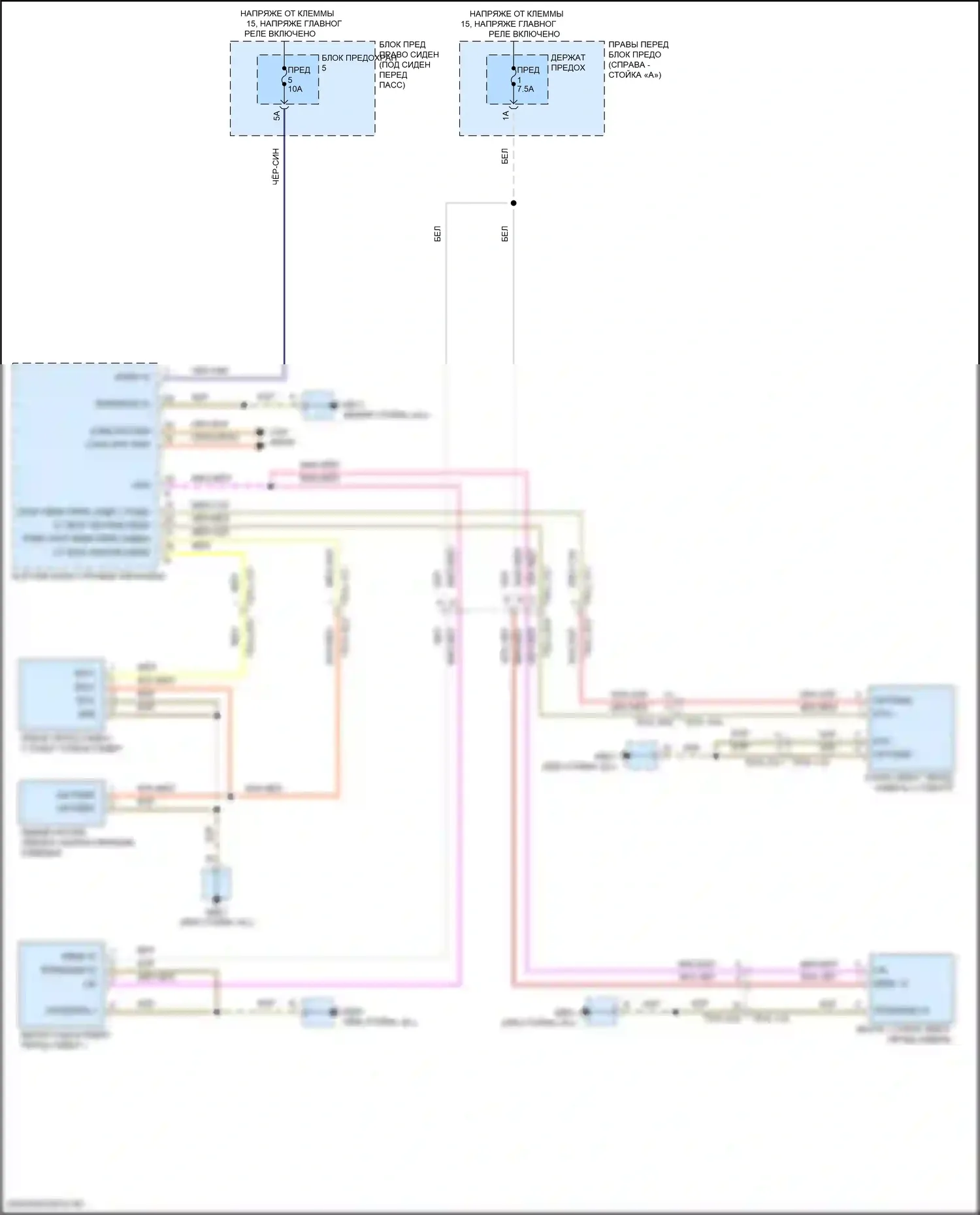 Panamera Porsche 971 (2016-2020): Электросхема сиденья водителя с подогревом 