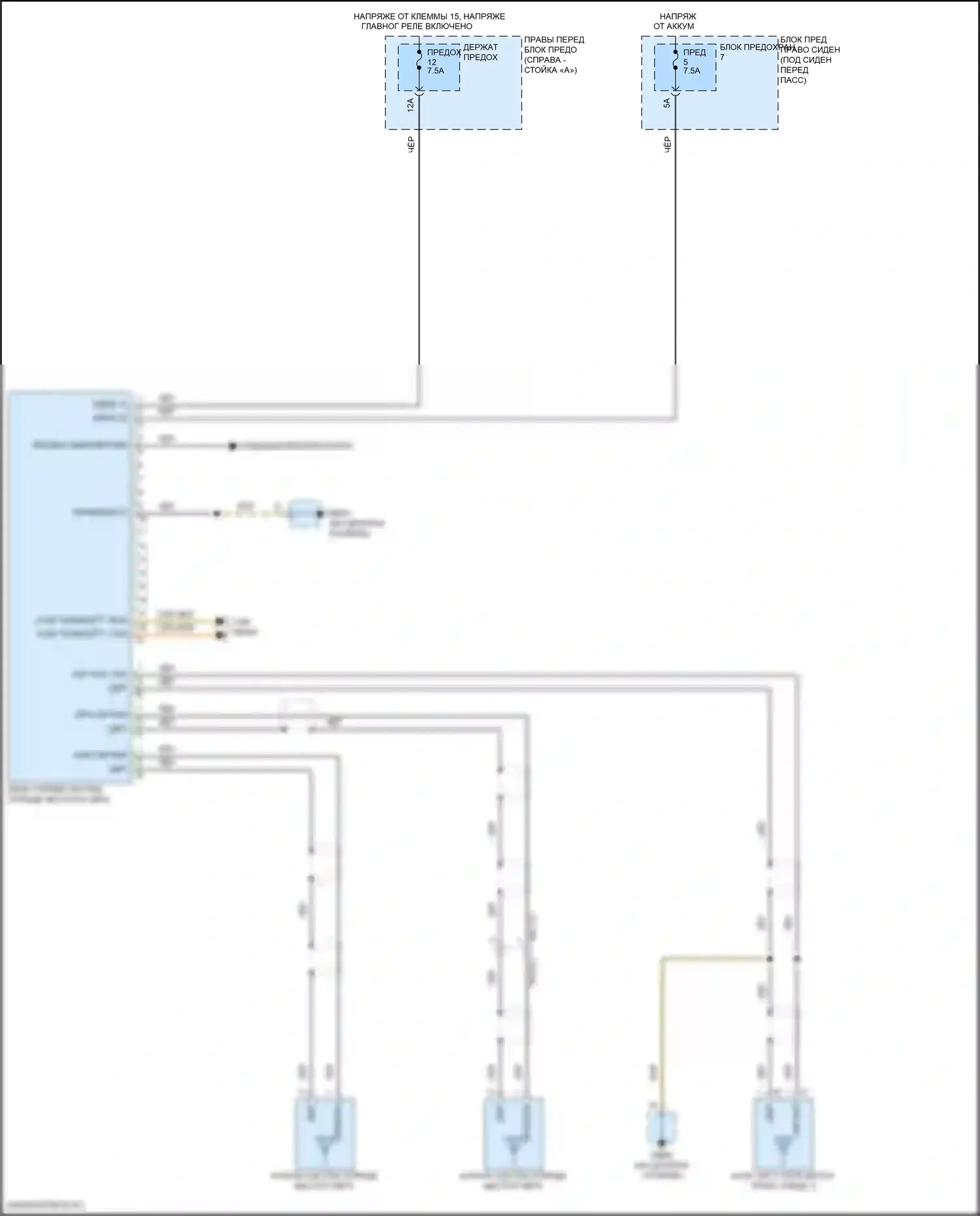 Panamera Porsche 971 (2016-2020): Электросхема системы позиционирования транспортного средства 
