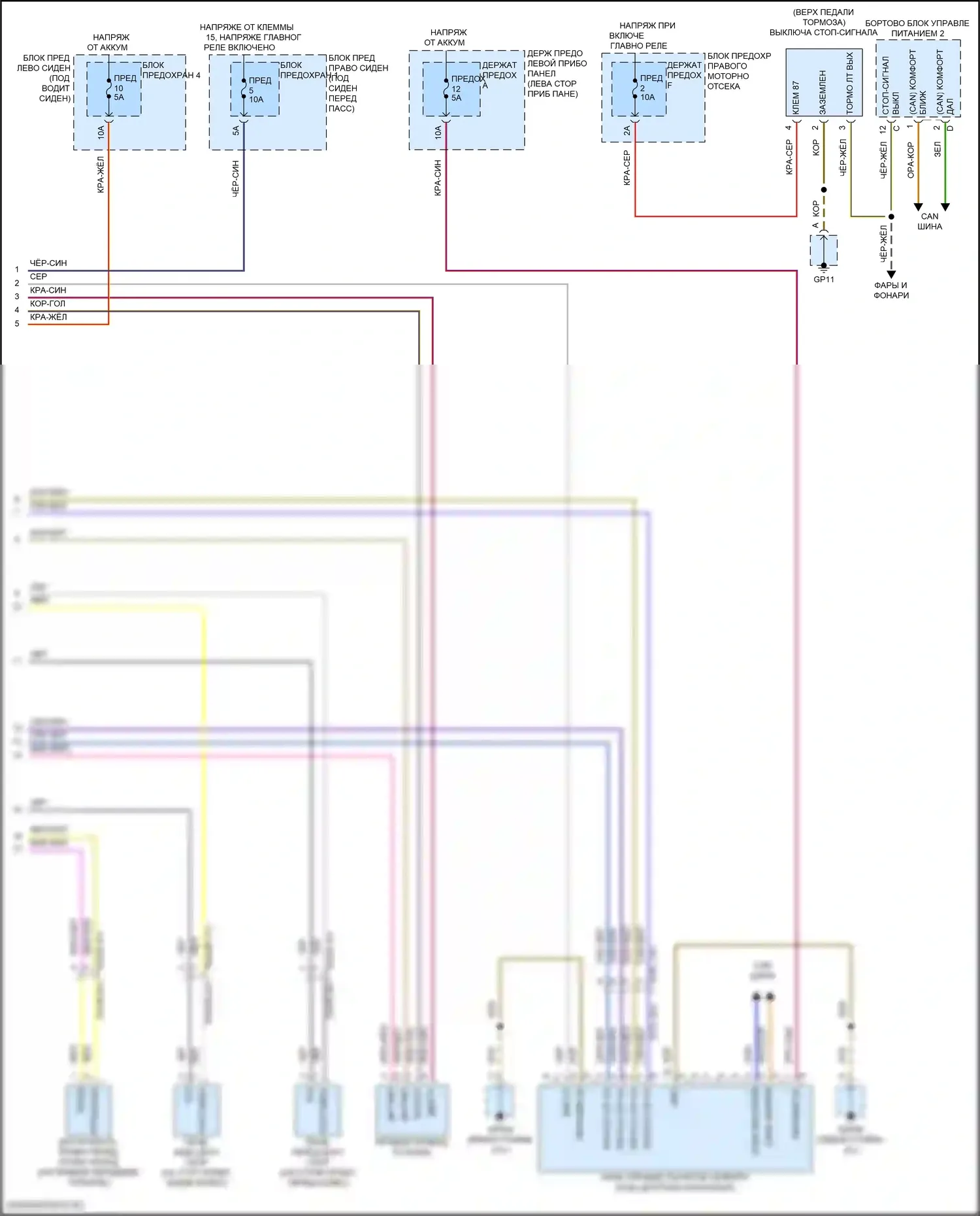 Panamera Porsche 972 (2023-2024): Антиблокировочная система abs электросхема (2 из 2) 