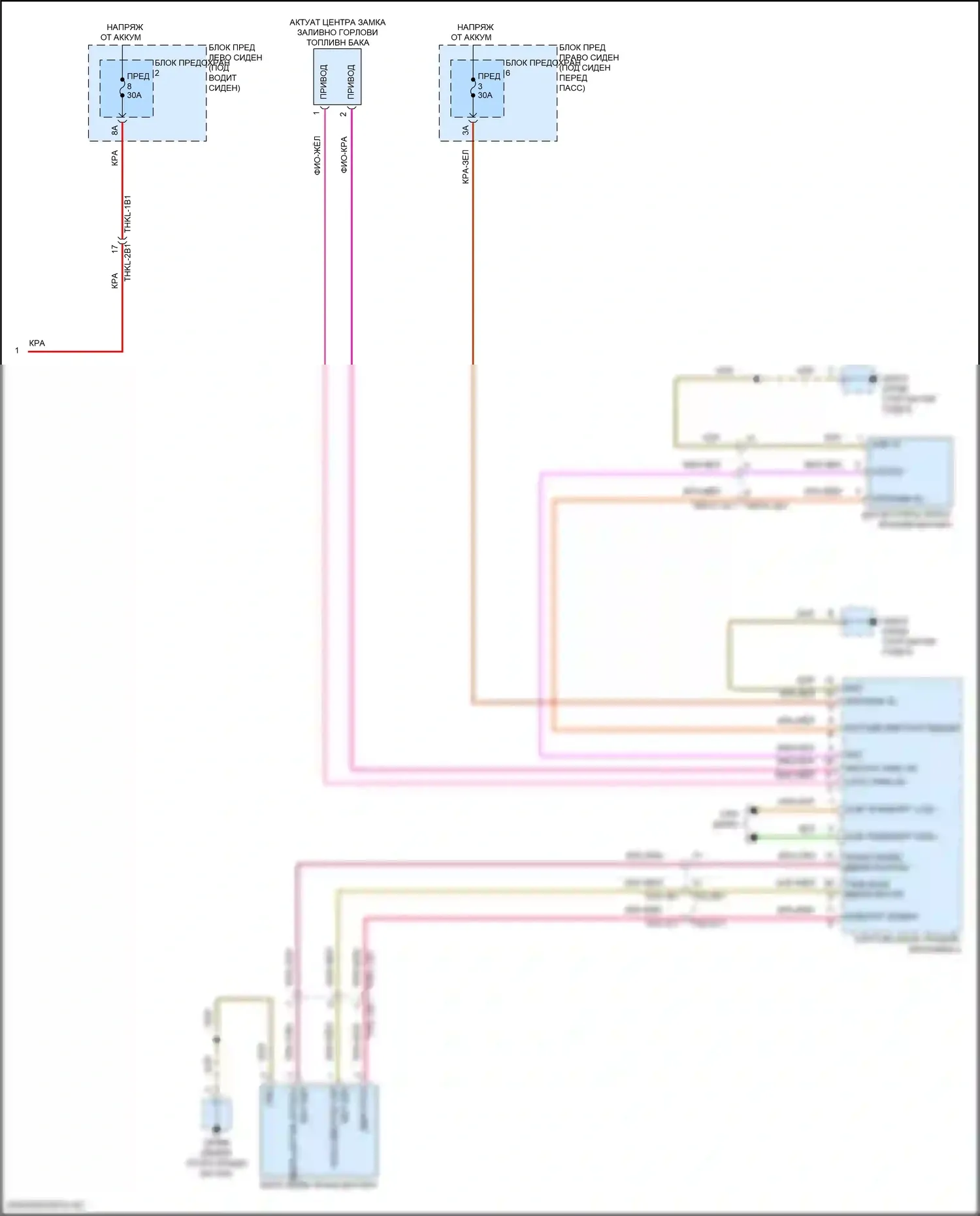 Panamera Porsche 972 (2023-2024): Электросхема выпуска из двери багажника (2 из 2) 