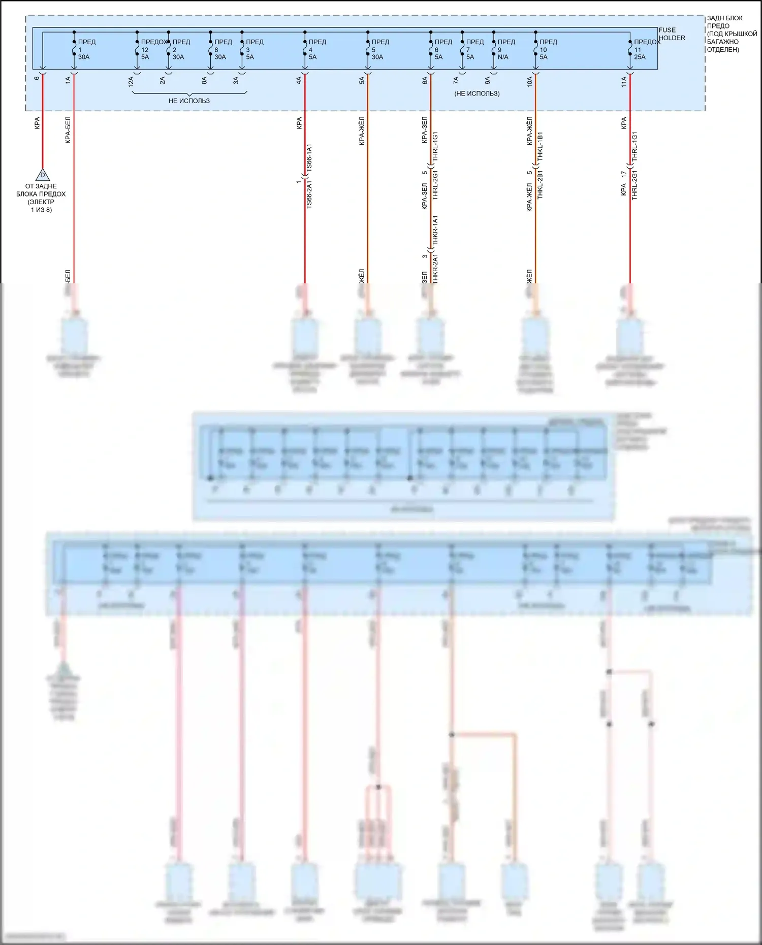 Panamera Porsche 972 (2023-2024): Электросхема блока предохранителей реле (5 из 8) 
