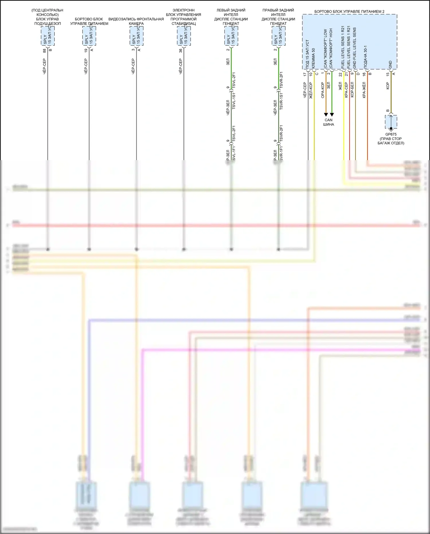Panamera Porsche 972 (2023-2024): Электросхема двигателя 2.9л турбо (10 из 12) 