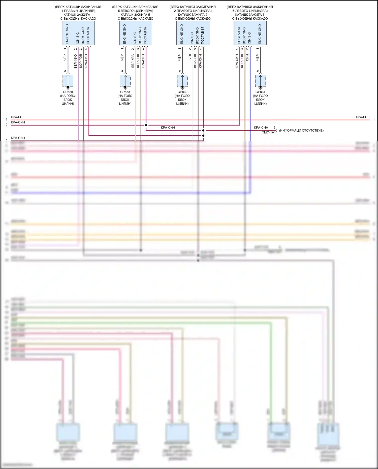 Panamera Porsche 972 (2023-2024): Электросхема двигателя 2.9л турбо (5 из 12) 
