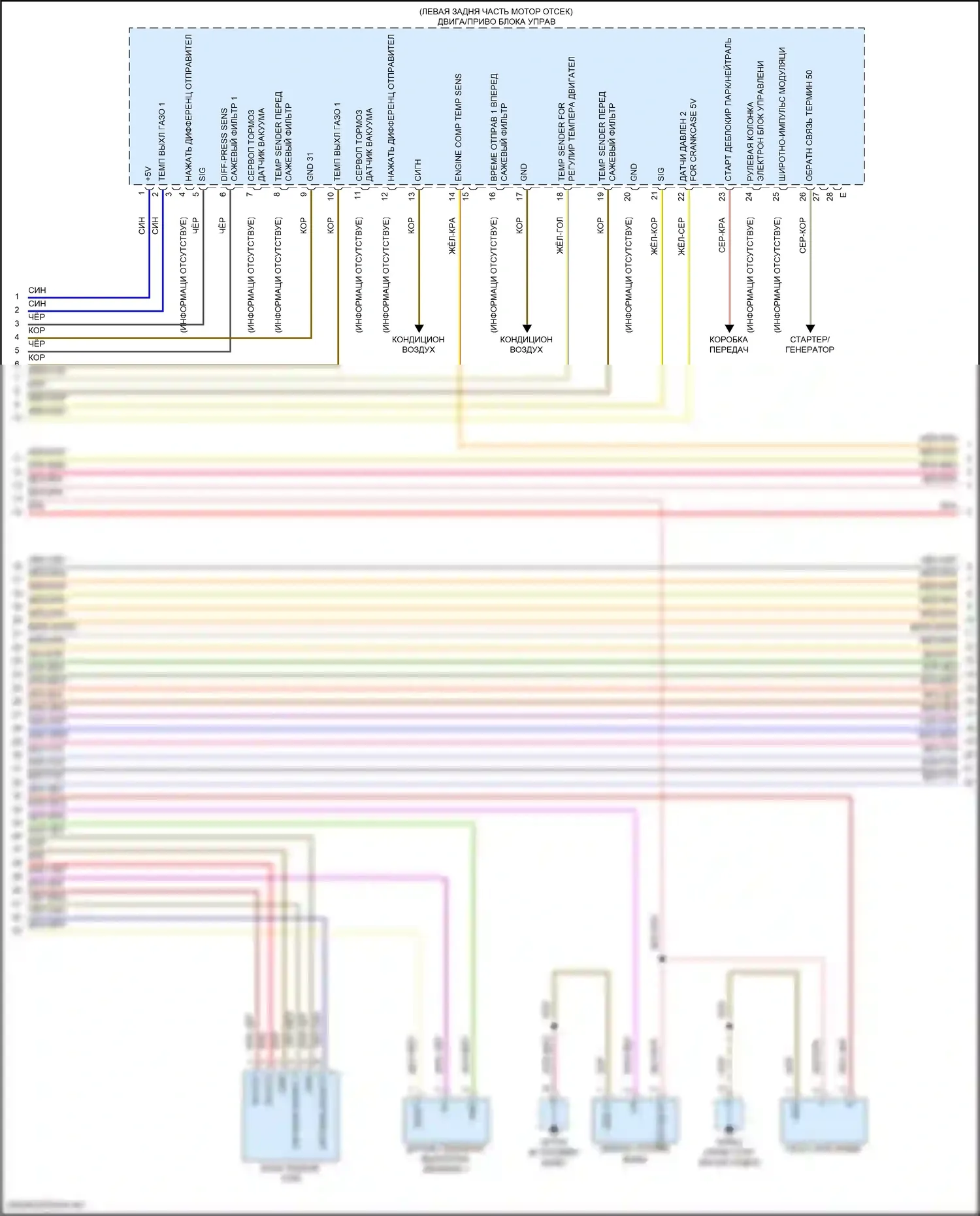 Panamera Porsche 972 (2023-2024): Электросхема двигателя 2.9л турбо (8 из 12) 