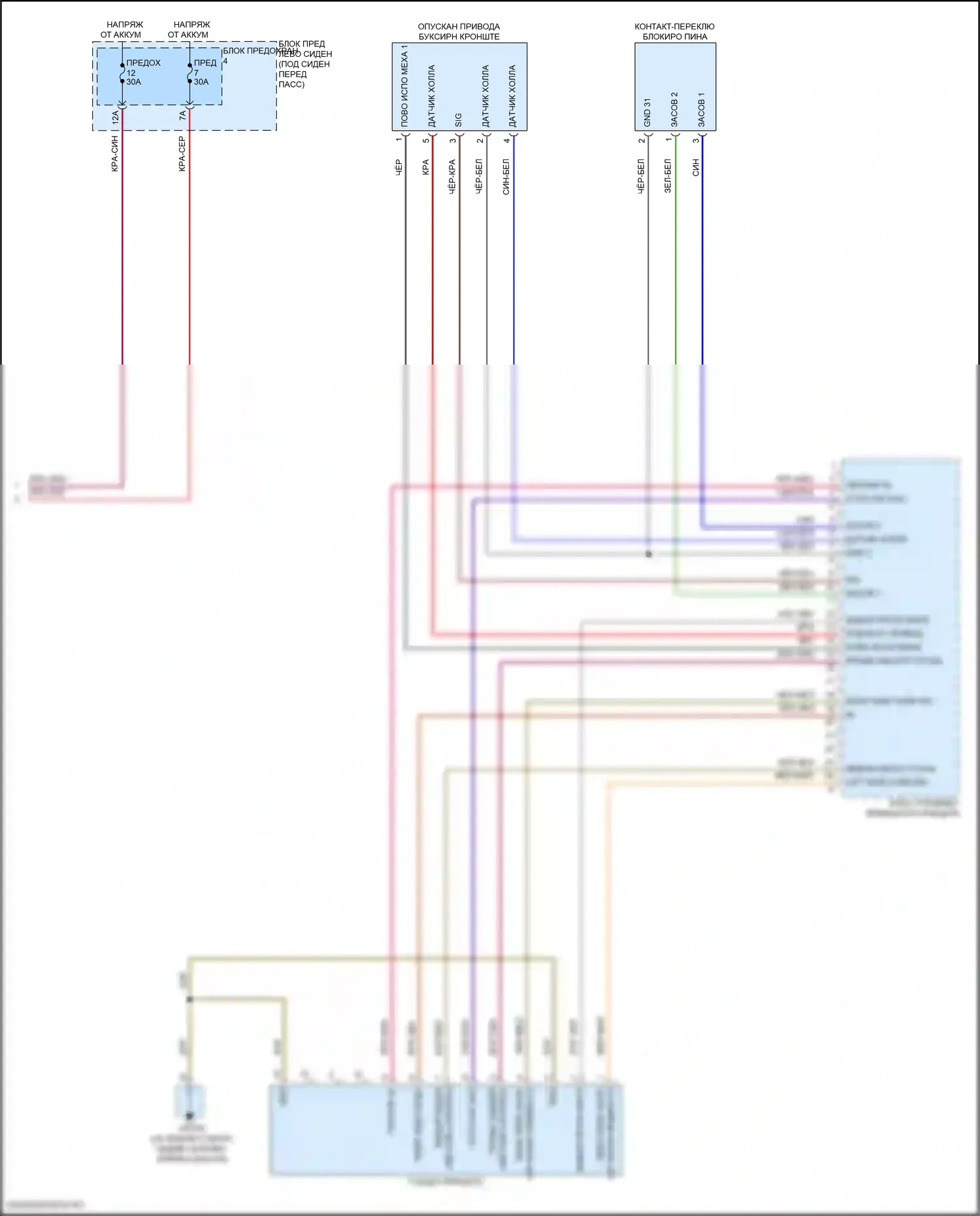 Panamera Porsche 972 (2023-2024): Электросхема буксировки прицепа (2 из 2) 