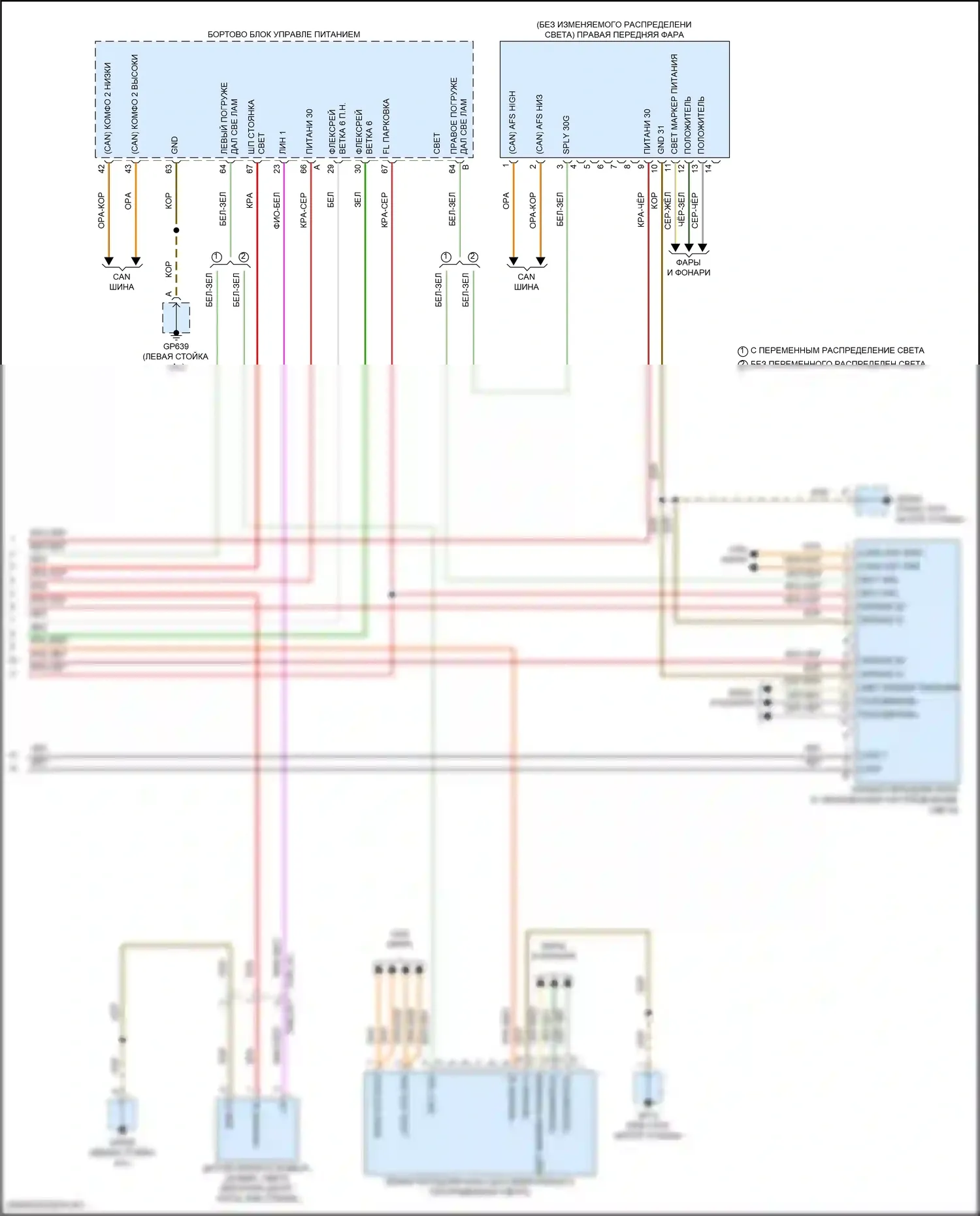Panamera Porsche 972 (2023-2024): Электросхема фар (2 из 2) 