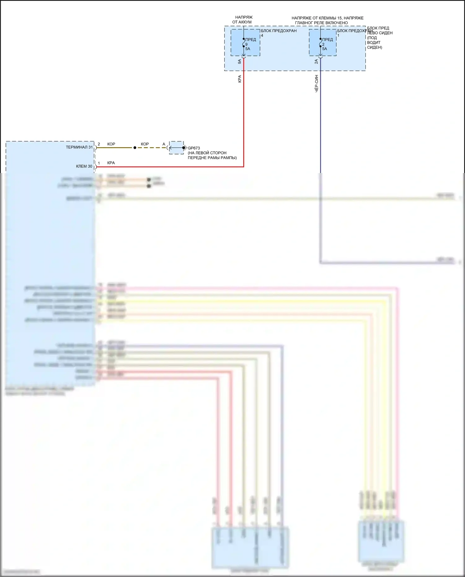 Panamera Porsche 972 (2023-2024): Электросхема круиз-контроля (1 из 2) 