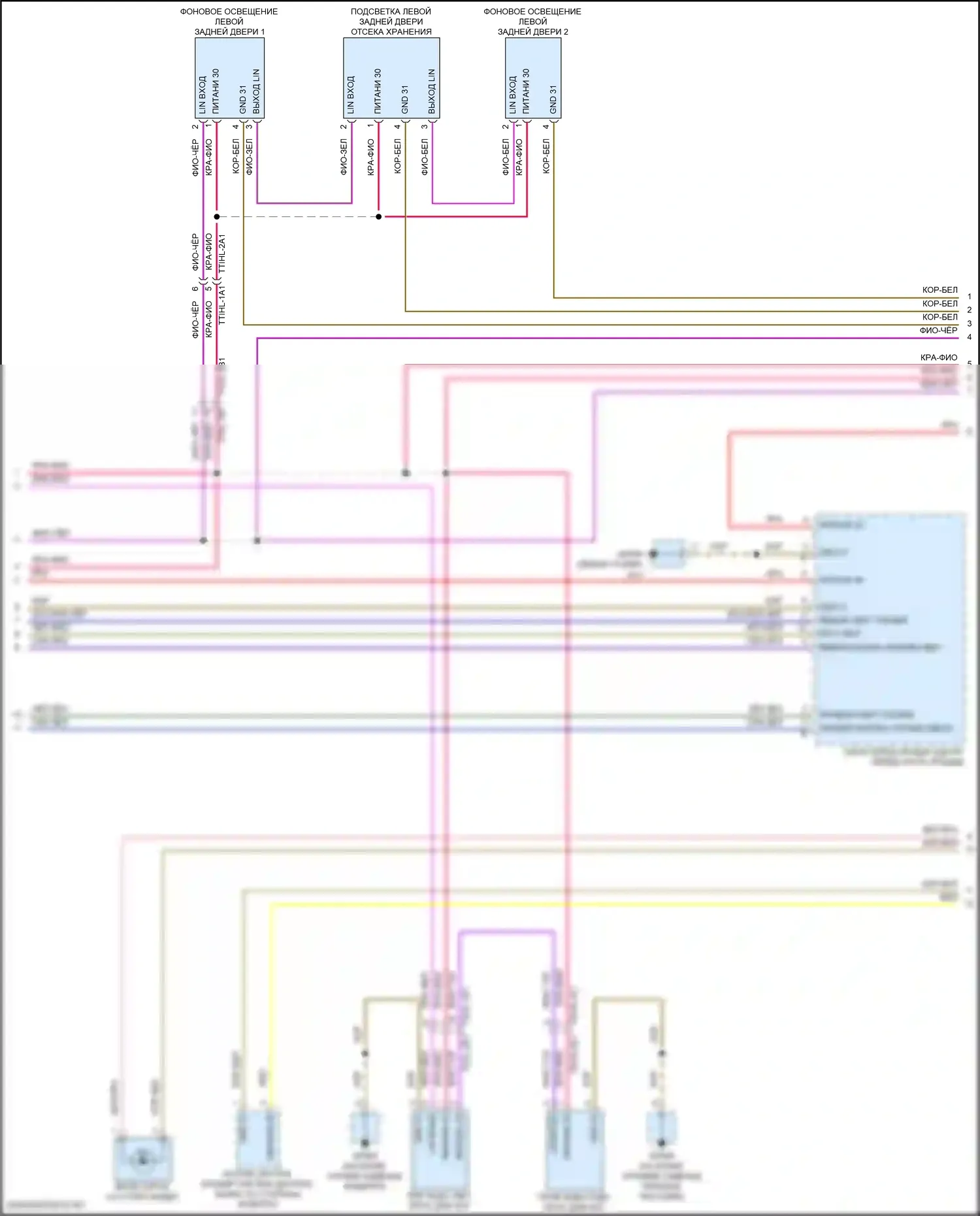 Panamera Porsche 972 (2023-2024): Электросхема освещения салона (4 из 7) 