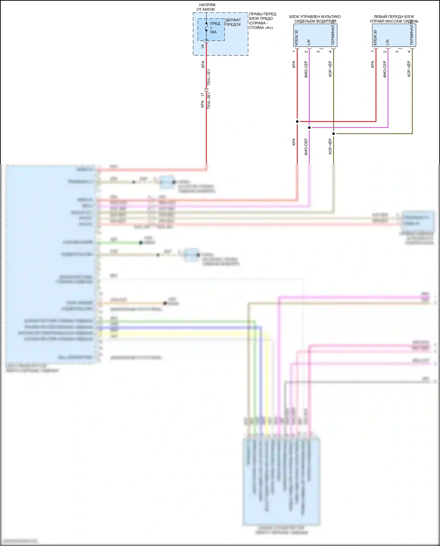 Panamera Porsche 972 (2023-2024): Электросхема сиденья памяти водителя (1 из 2) 