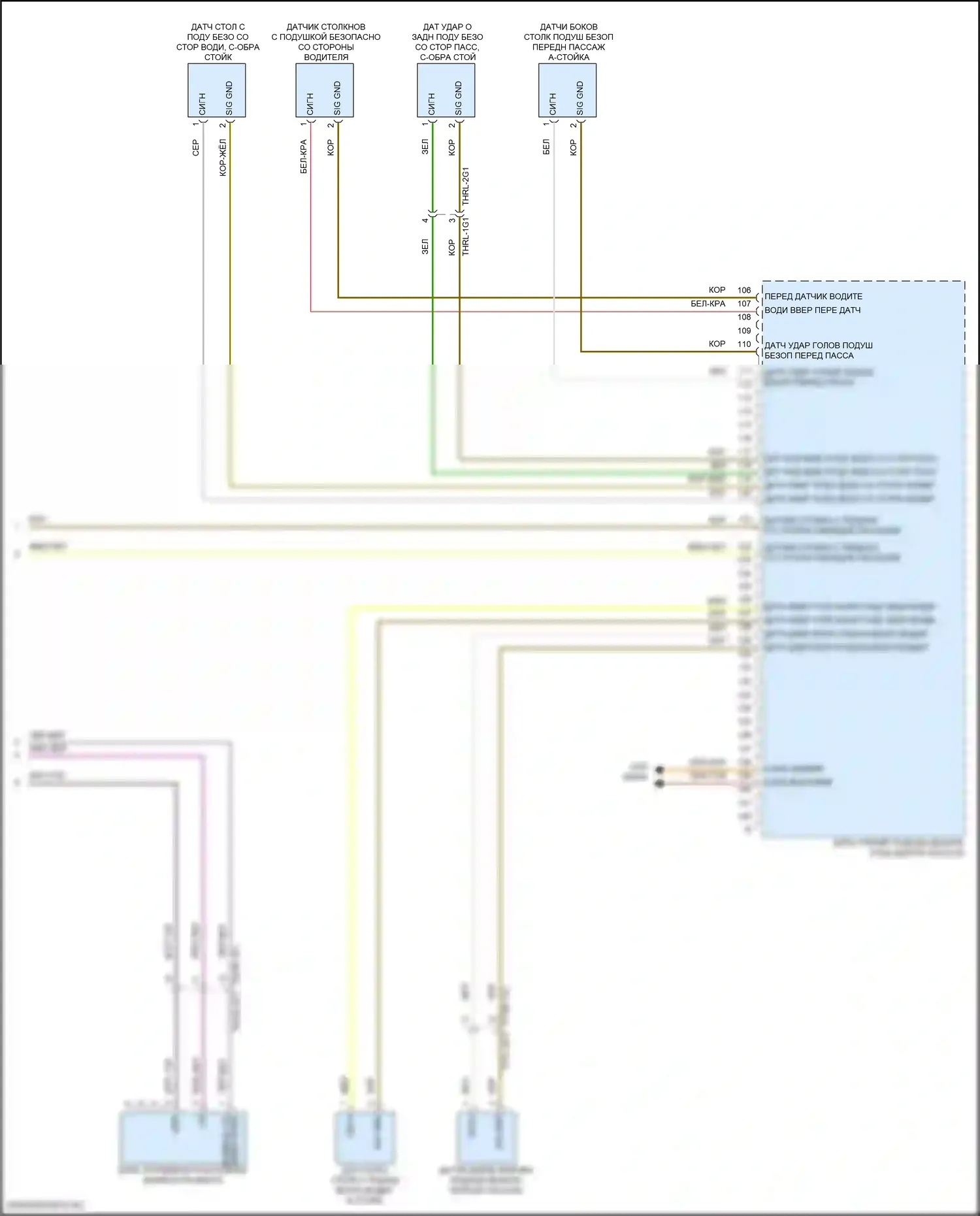 Panamera Porsche 972 (2023-2024): Электросхема подушек безопасности (6 из 6) 