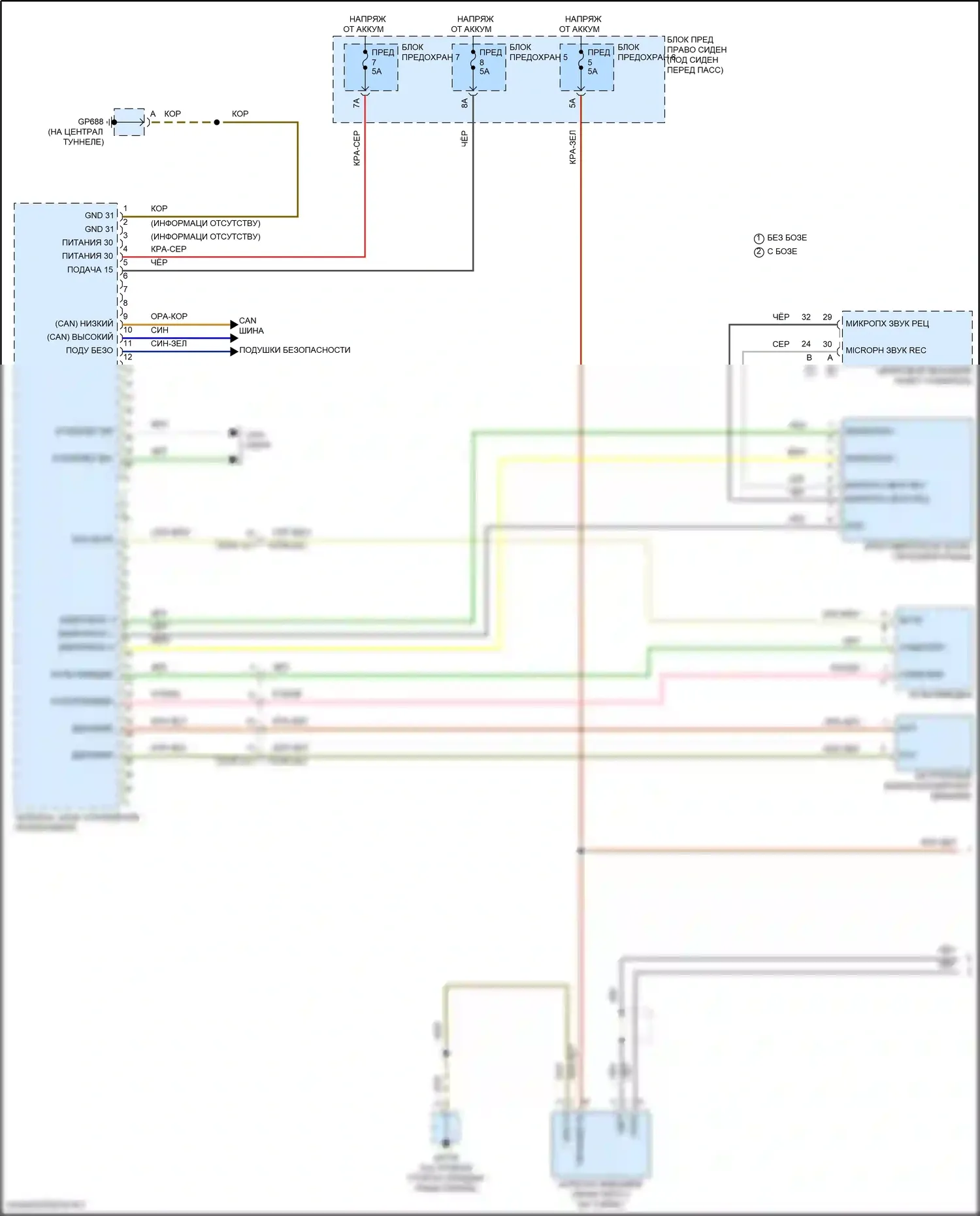 Panamera Porsche 972 (2023-2024): Электросхема телематики (1 из 3) 