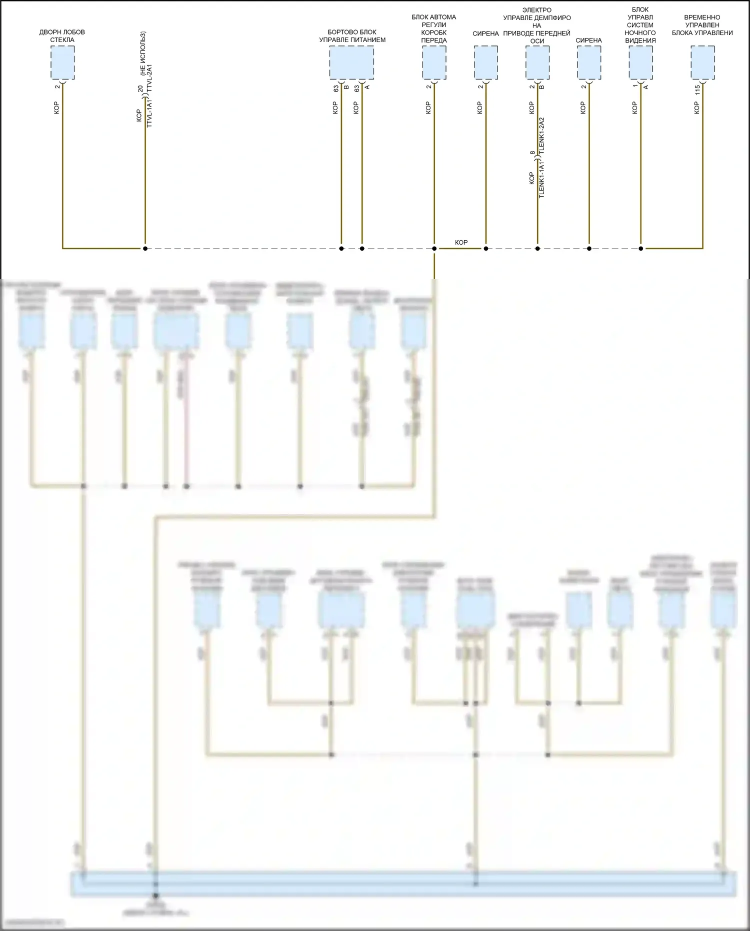 Panamera Porsche 972 (2023-2024): Электросхема разводки массы (2 из 8) 