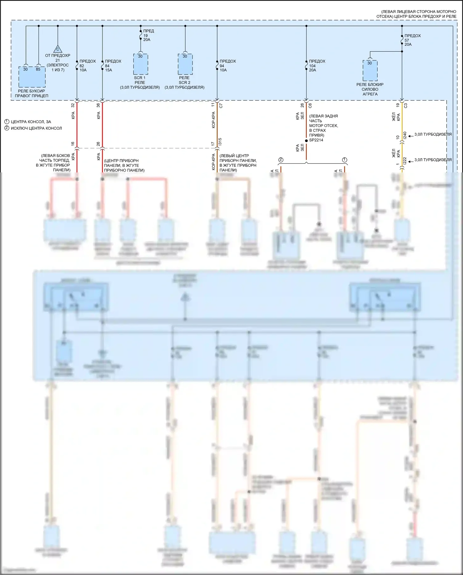 1500 RAM IV (2011-2024): Электросхема блока предохранителей реле (2 из 7) 