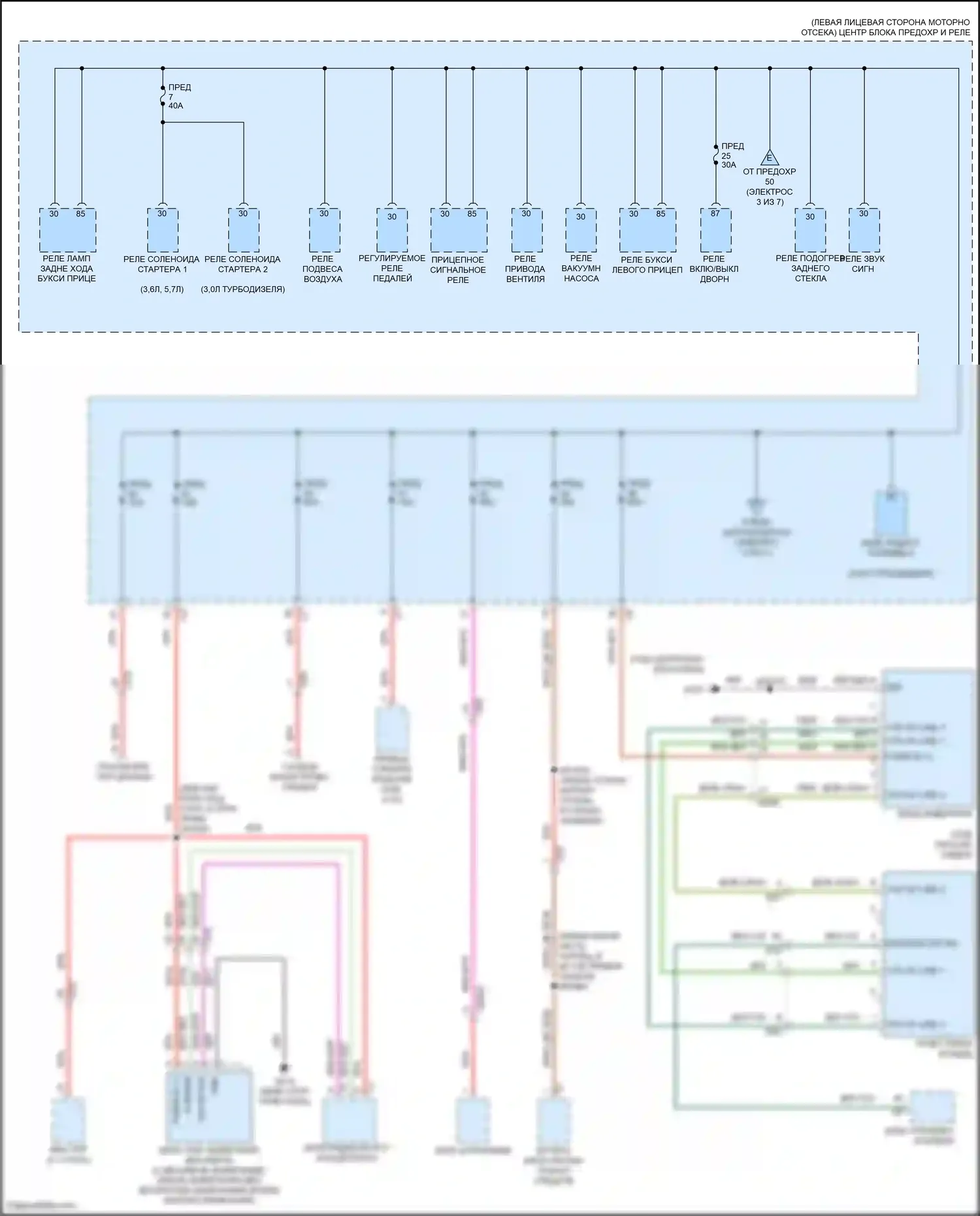 1500 RAM IV (2011-2024): Электросхема блока предохранителей реле (4 из 7) 