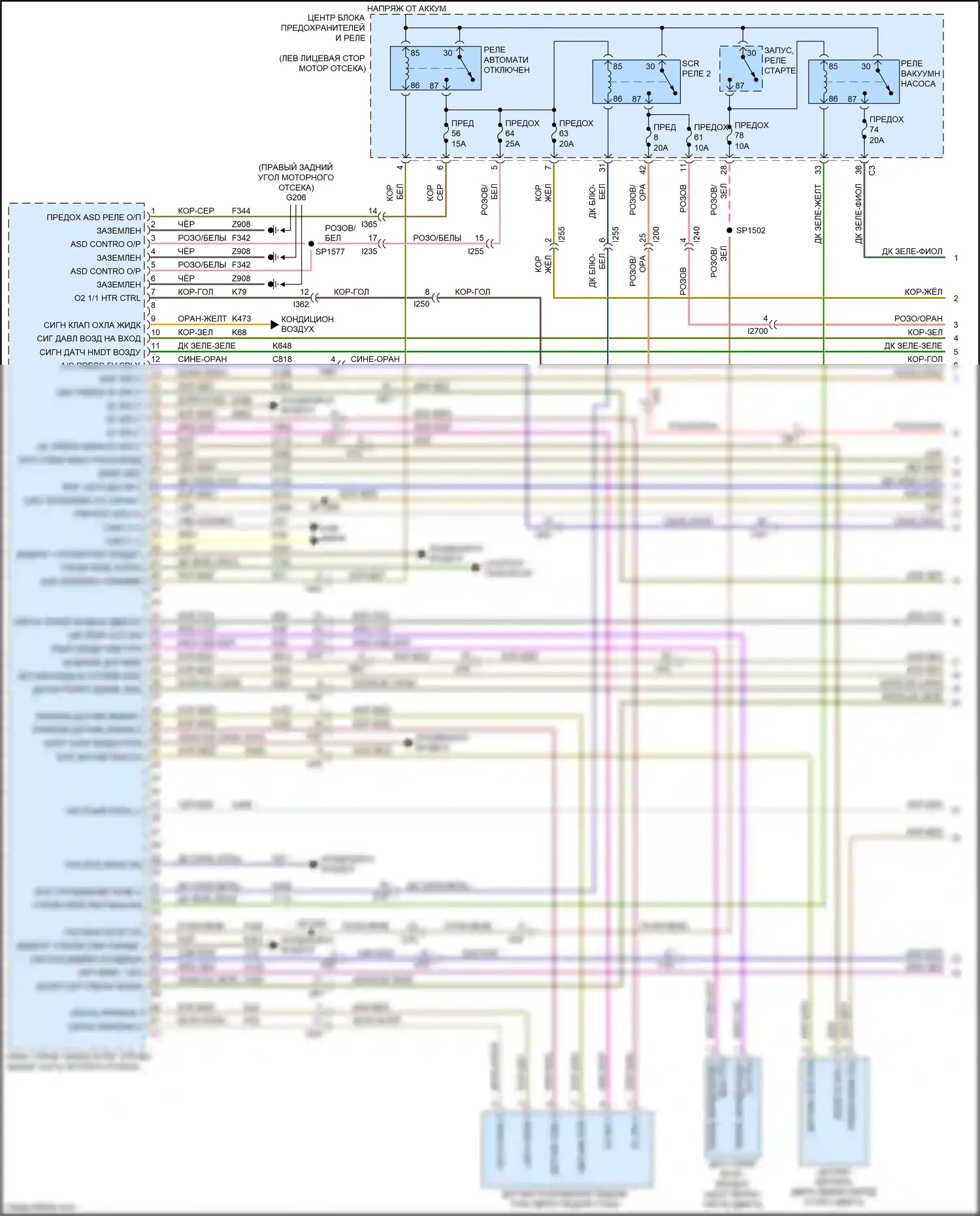 1500 RAM IV (2011-2024): Электросхема двигателя 3.0л турбо дизель (1 из 8) 