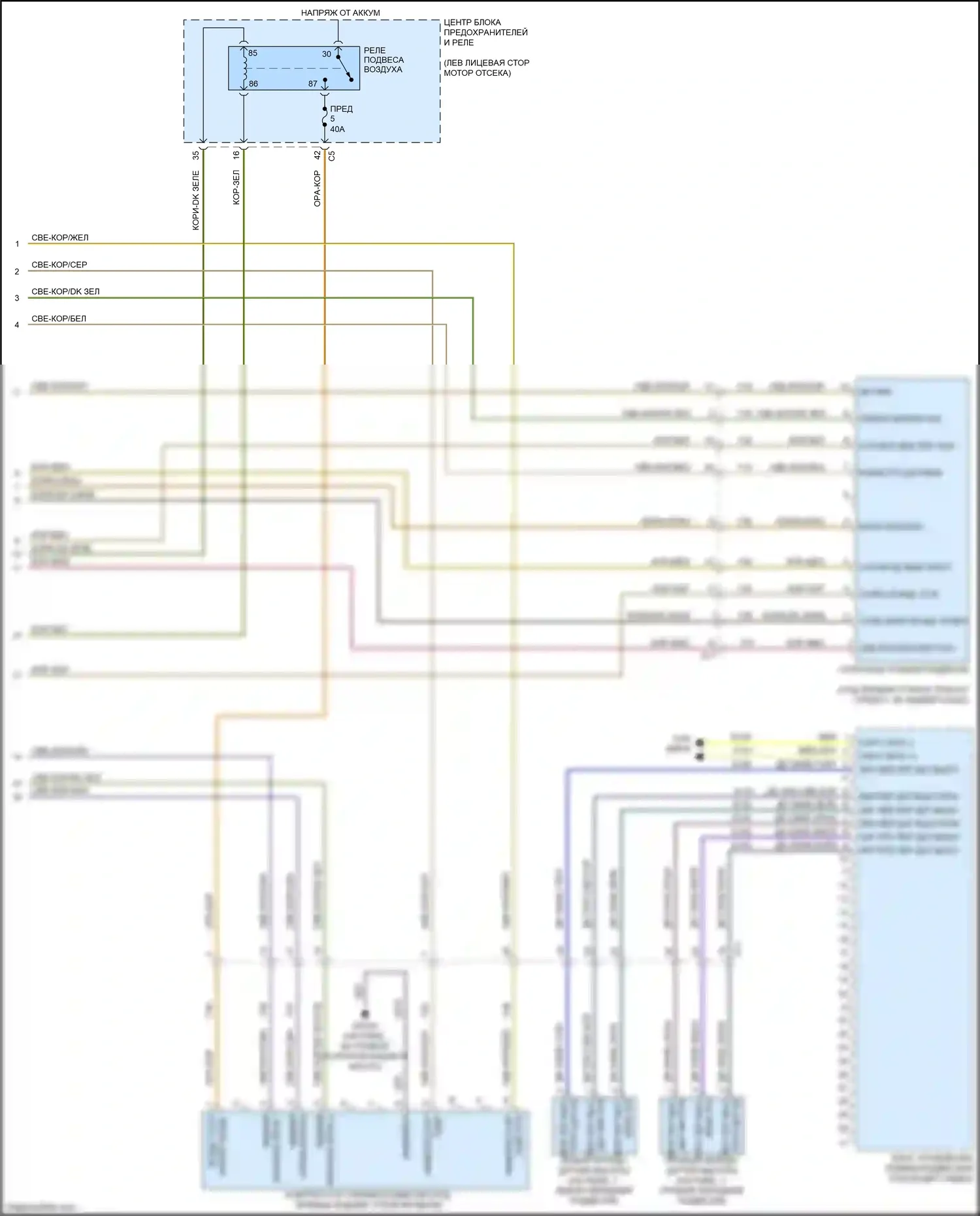 1500 RAM IV (2011-2024): Электросхема электронной подвески (2 из 2) 