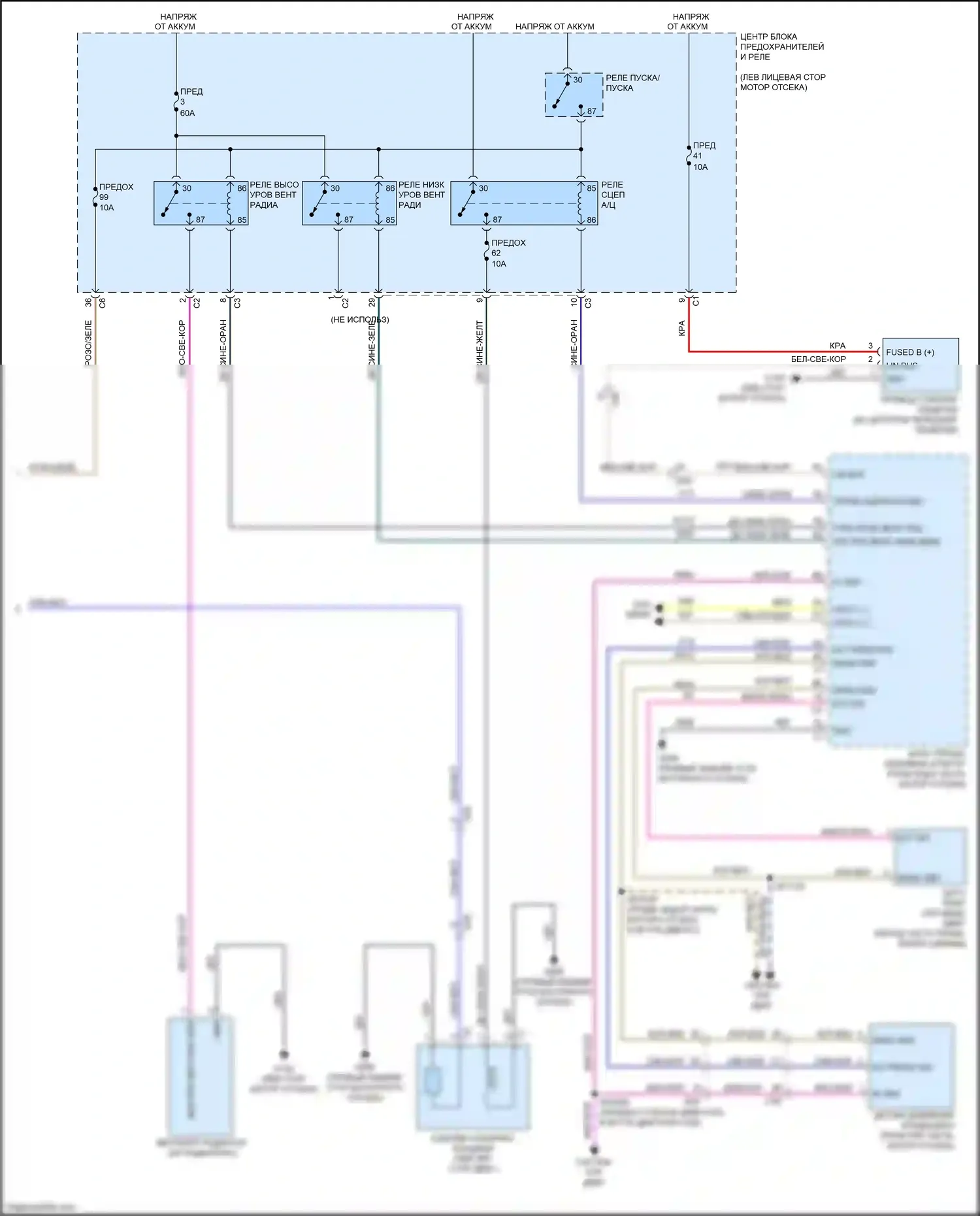 1500 RAM IV (2011-2024): 5.7л, электросхема ручного кондиционера (3 из 3) 
