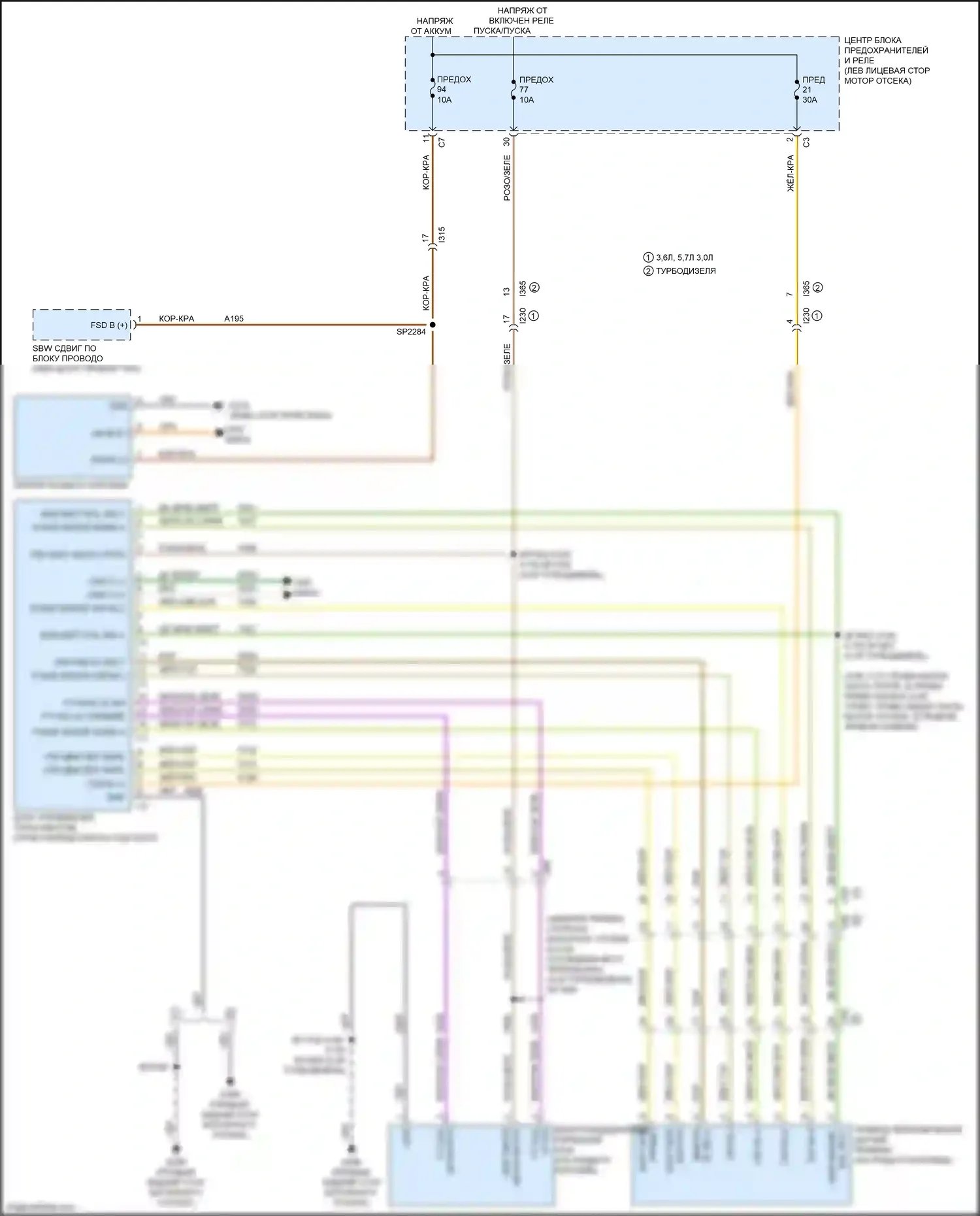 1500 RAM IV (2011-2024): 5.7l, электросхема раздаточной коробки 