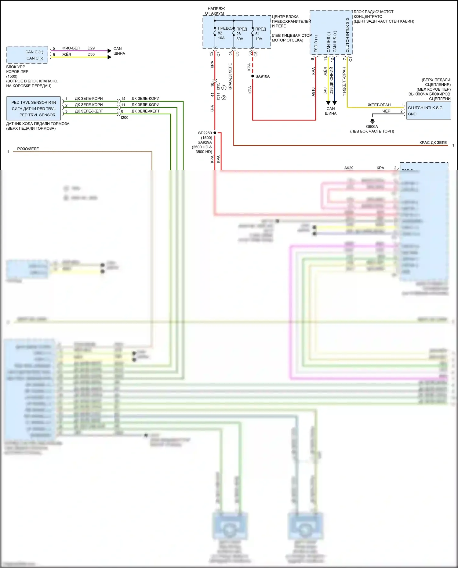 1500 RAM IV (2011-2024): 3.6l, электросхема круиз-контроля (2 из 3) 