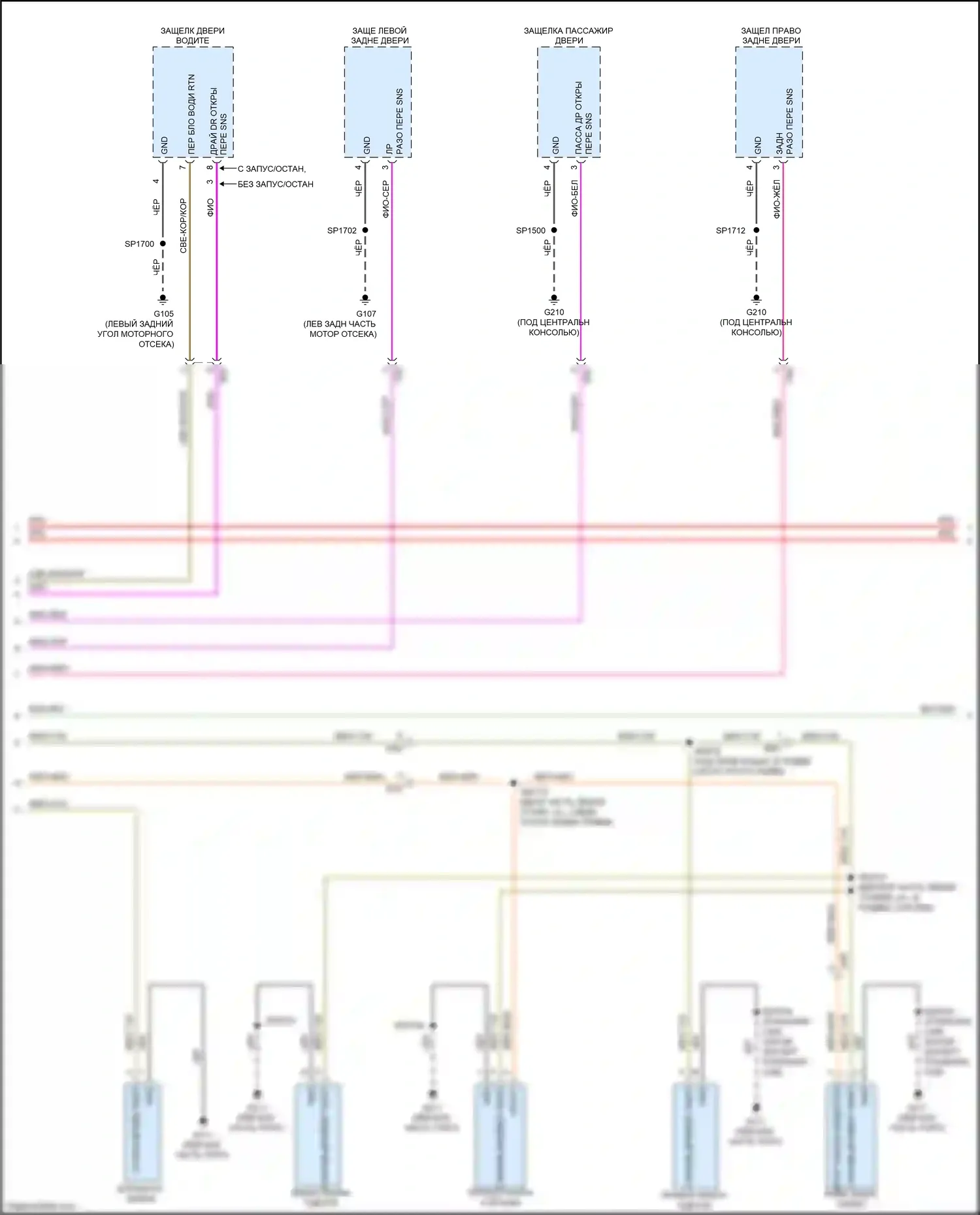 1500 RAM IV (2011-2024): Электросхема освещения салона (2 из 3) 