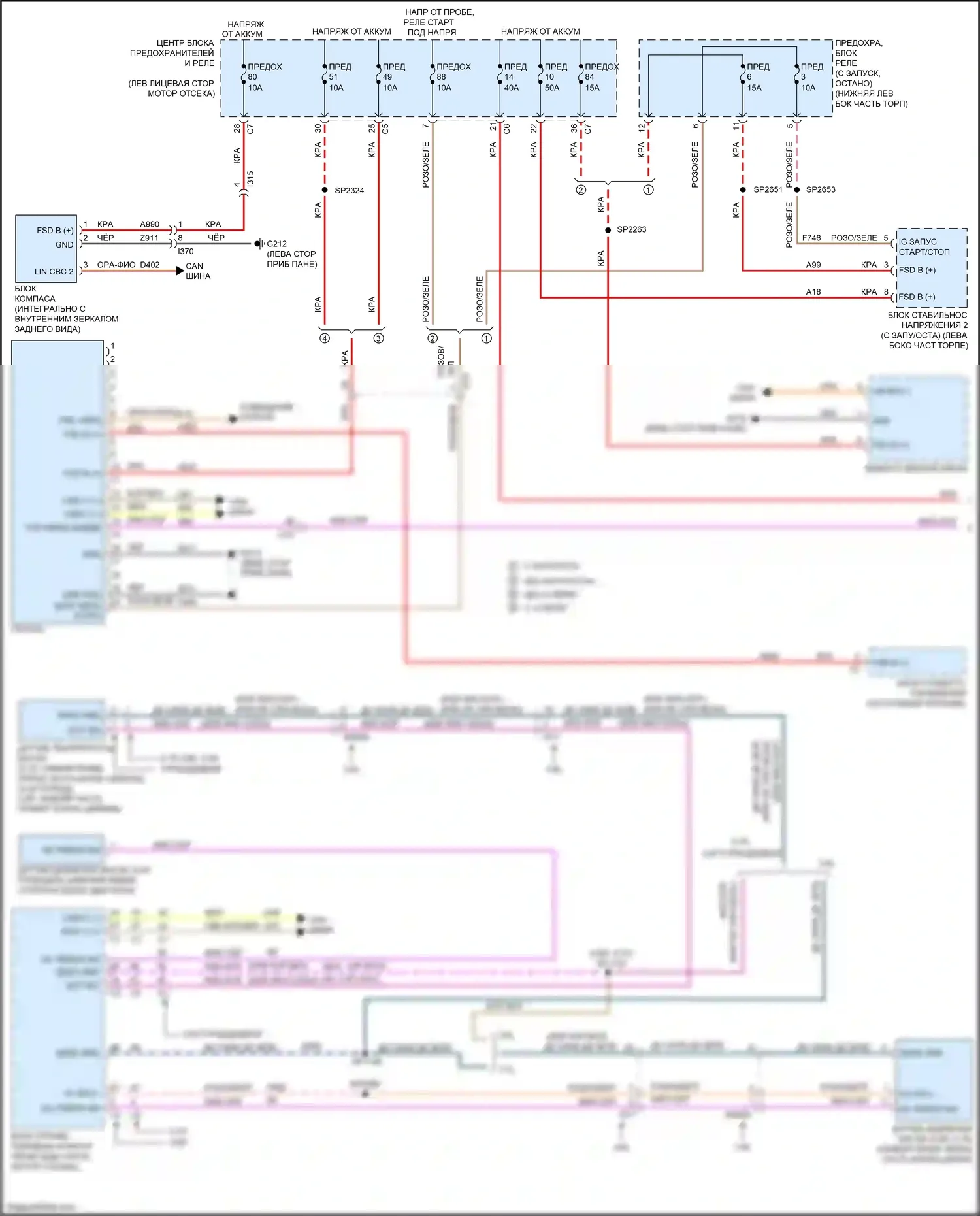 1500 RAM IV (2011-2024): Электросхема приборной панели (1 из 2) 