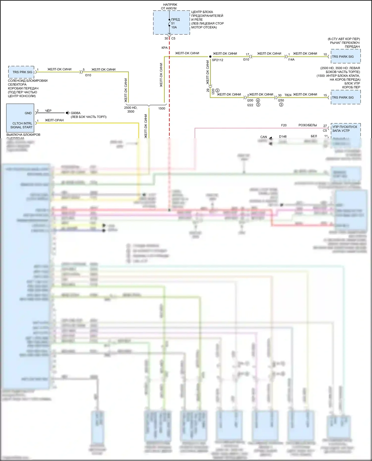 1500 RAM IV (2011-2024): Пассивная сигнализации электросхема 