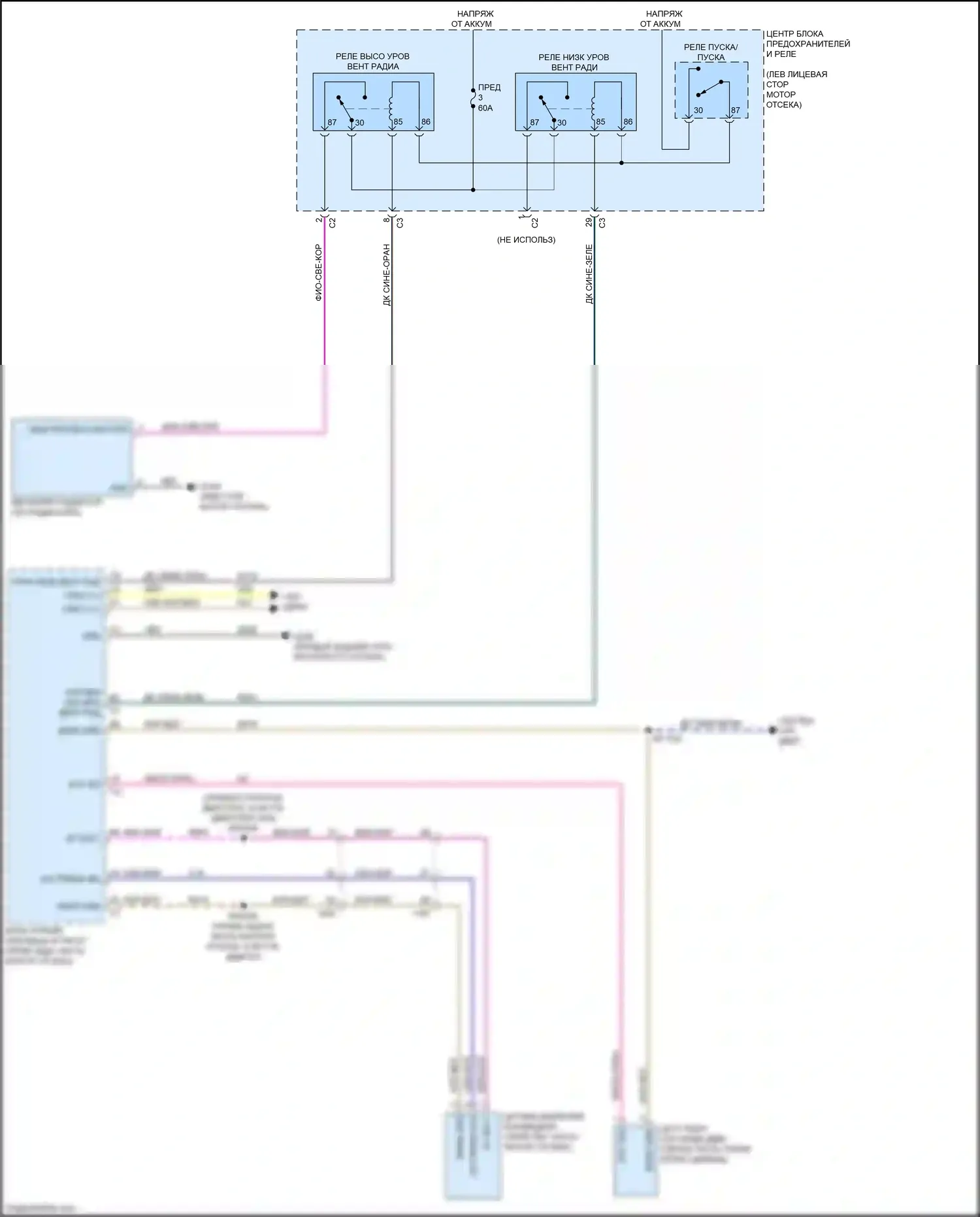 1500 RAM IV (2011-2024): 5.7l, электросхема вентилятора охлаждения 