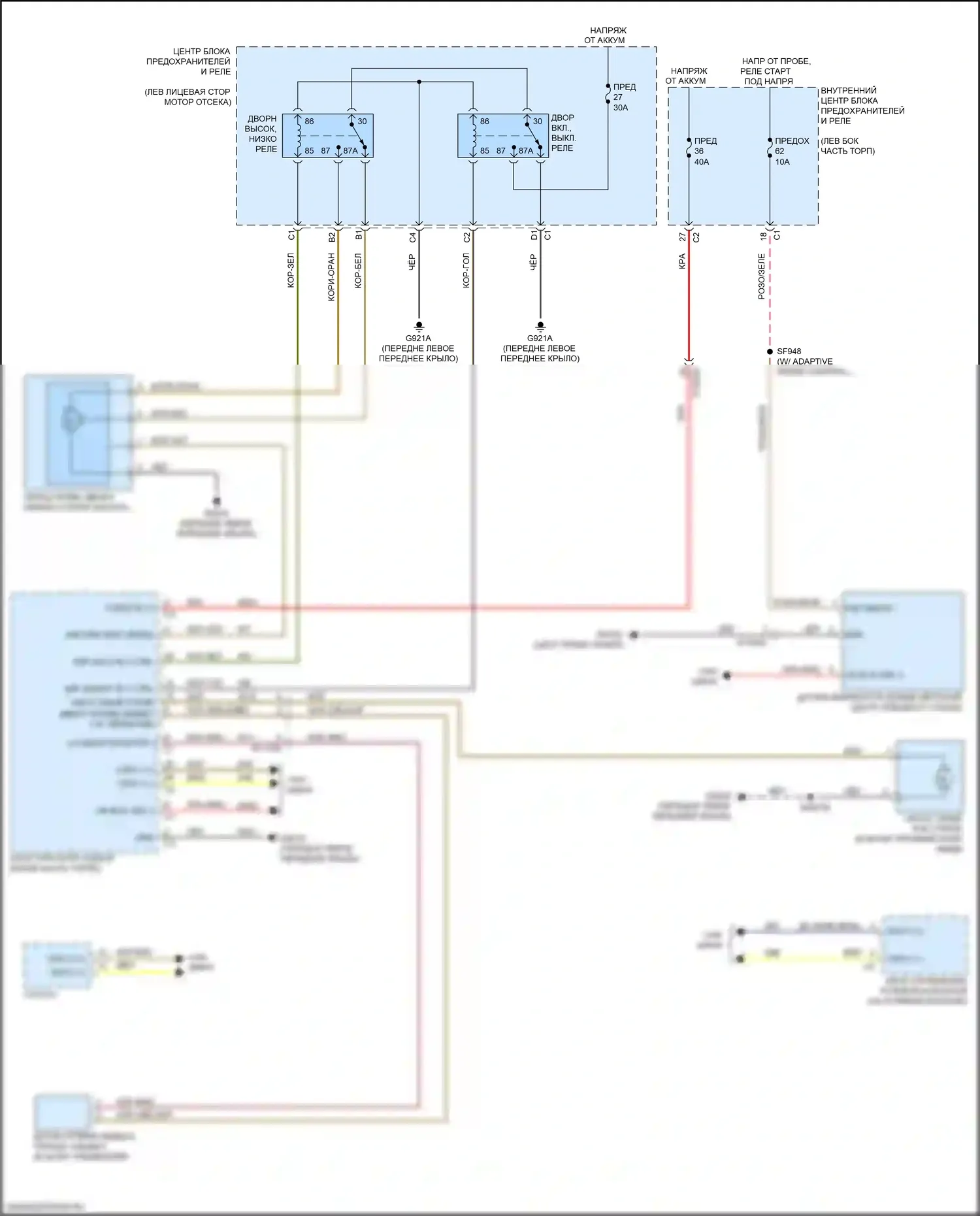 1500 RAM V (2018-2024): Дворники и омыватели электросхема 